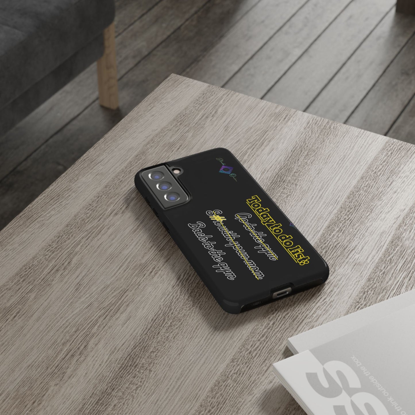BlackOnion Brand New Phone Case - with Motivational Workout Motif’Today to do list ‘💪🔥🫵