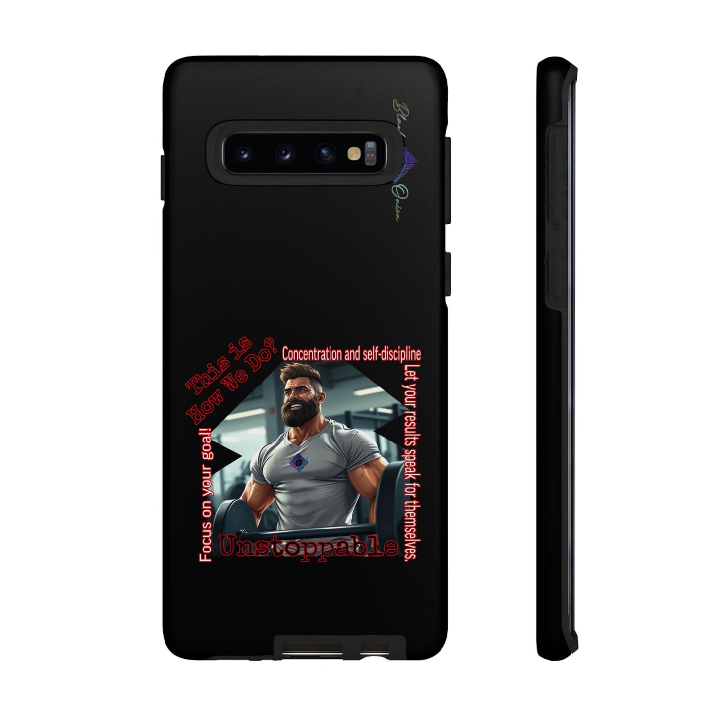 BlackOnion Brand New Phone Case - with Motivational Workout Motif’Unstoppable ‘💪🔥🫵