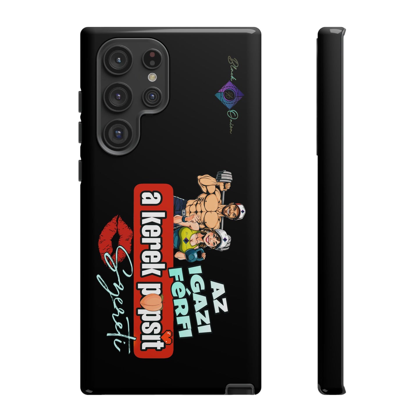 BlackOnion Brand New Phone Case - with Motivational Workout Motif ‘Az igazi férfi ‘💪🔥🫵