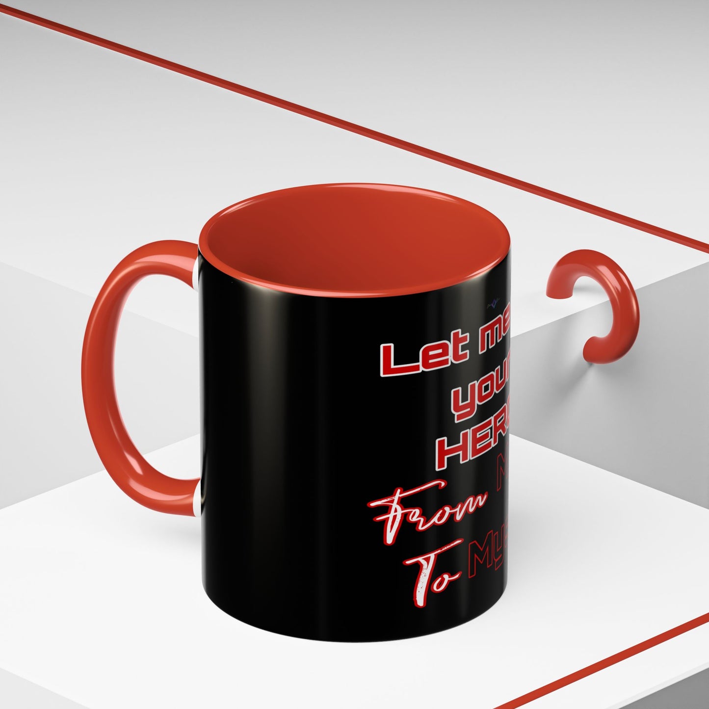 BlackOnion Coffee Mug - 11oz with Workout Motif ‘Let me be your Hero’🔥💪🫵