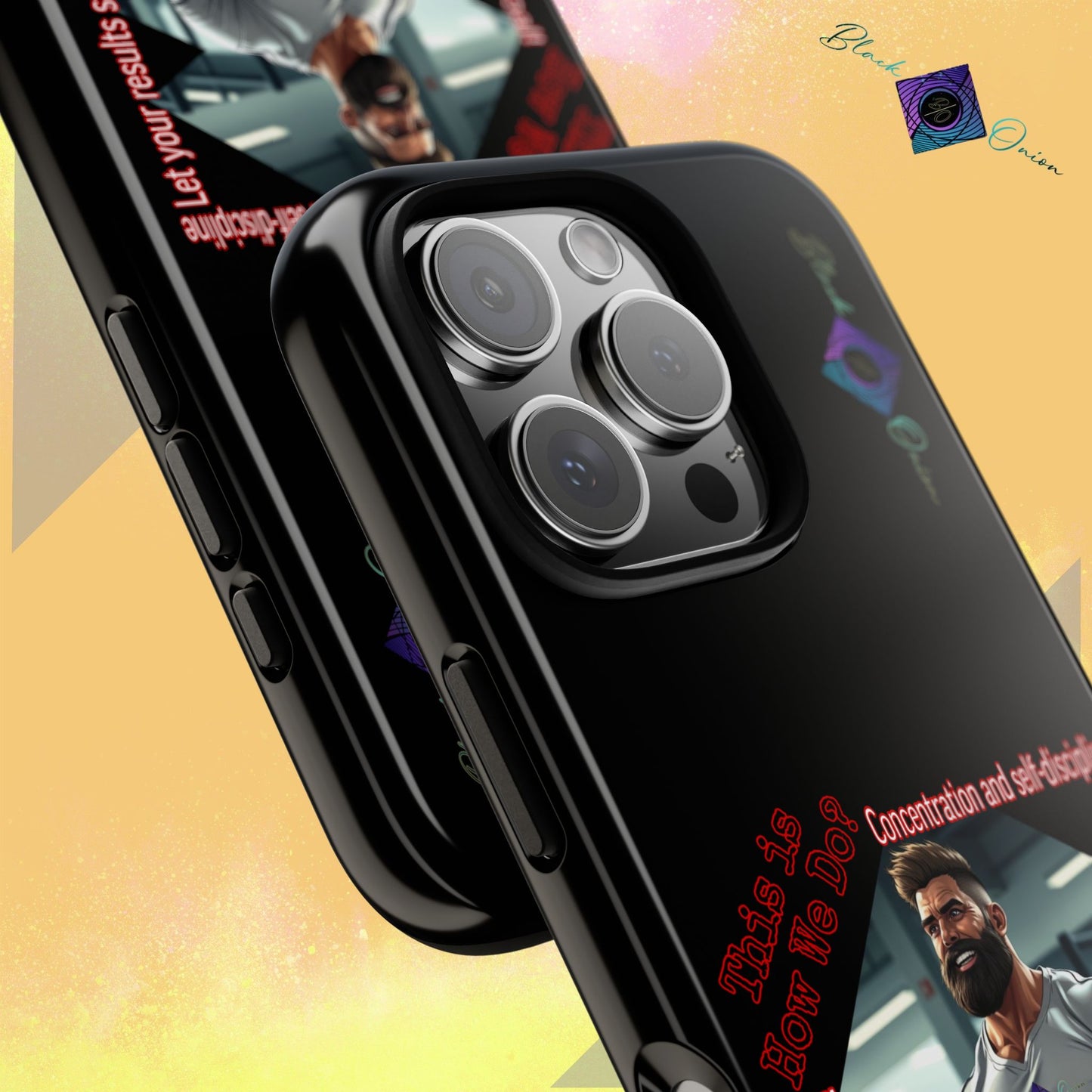 BlackOnion Brand New Phone Case - with Motivational Workout Motif’Unstoppable ‘💪🔥🫵