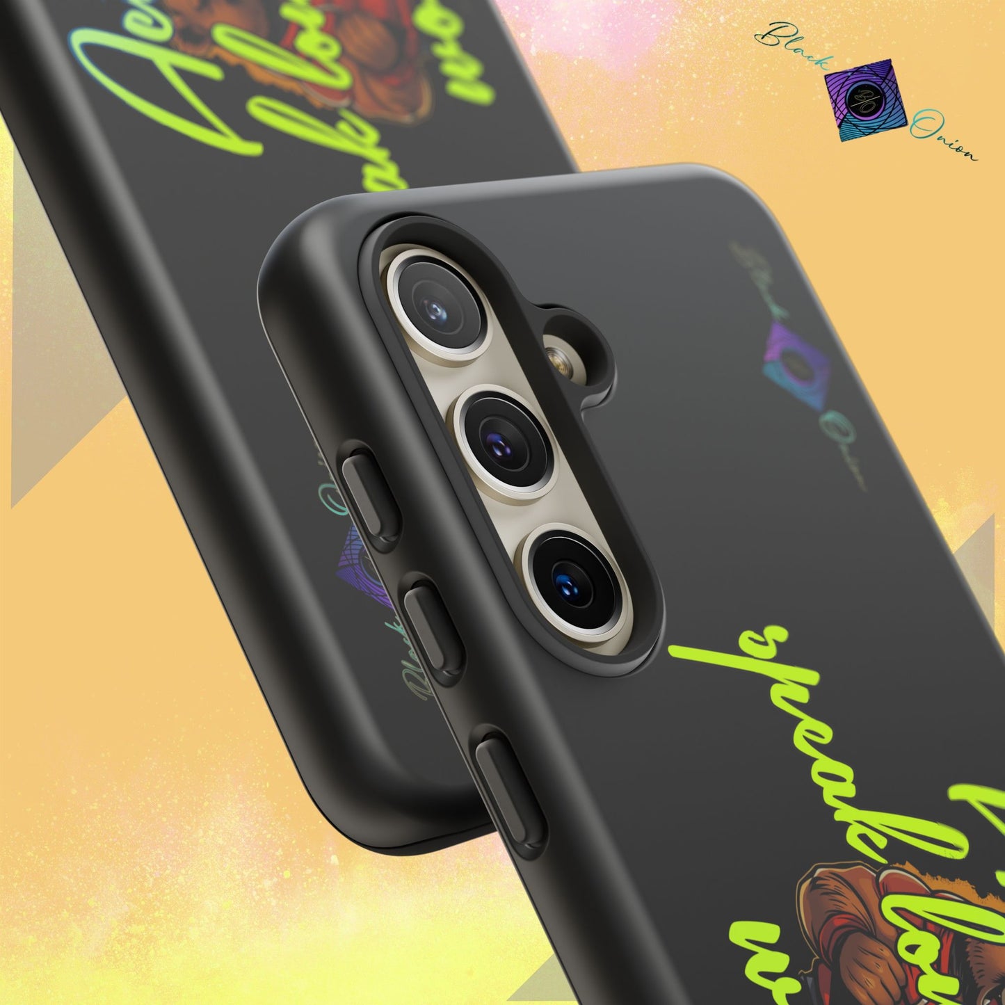 BlackOnion Brand New Phone Case - with Motivational Workout Motif ‘Actions speak lauder ‘💪🔥🫵