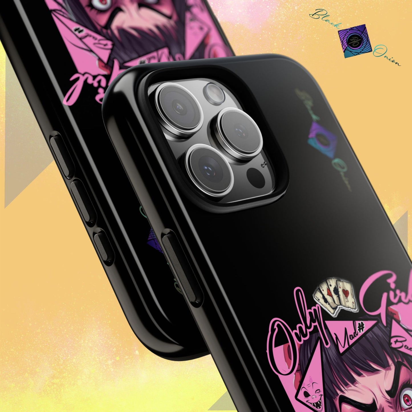 BlackOnion Brand New Phone Case - with Motivational Workout Motif’ Mad Girl💋🌸 ‘🔥🫵