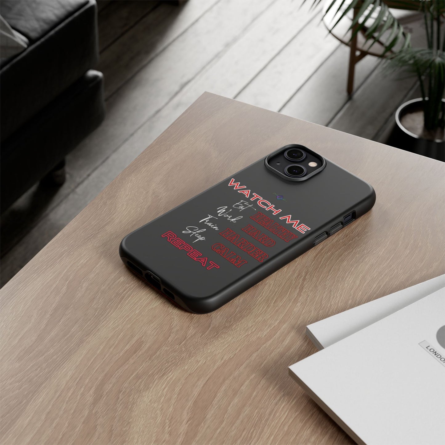 BlackOnion Phone Case -with Motivational Motif 'Watch Me' 💪🔥🫵