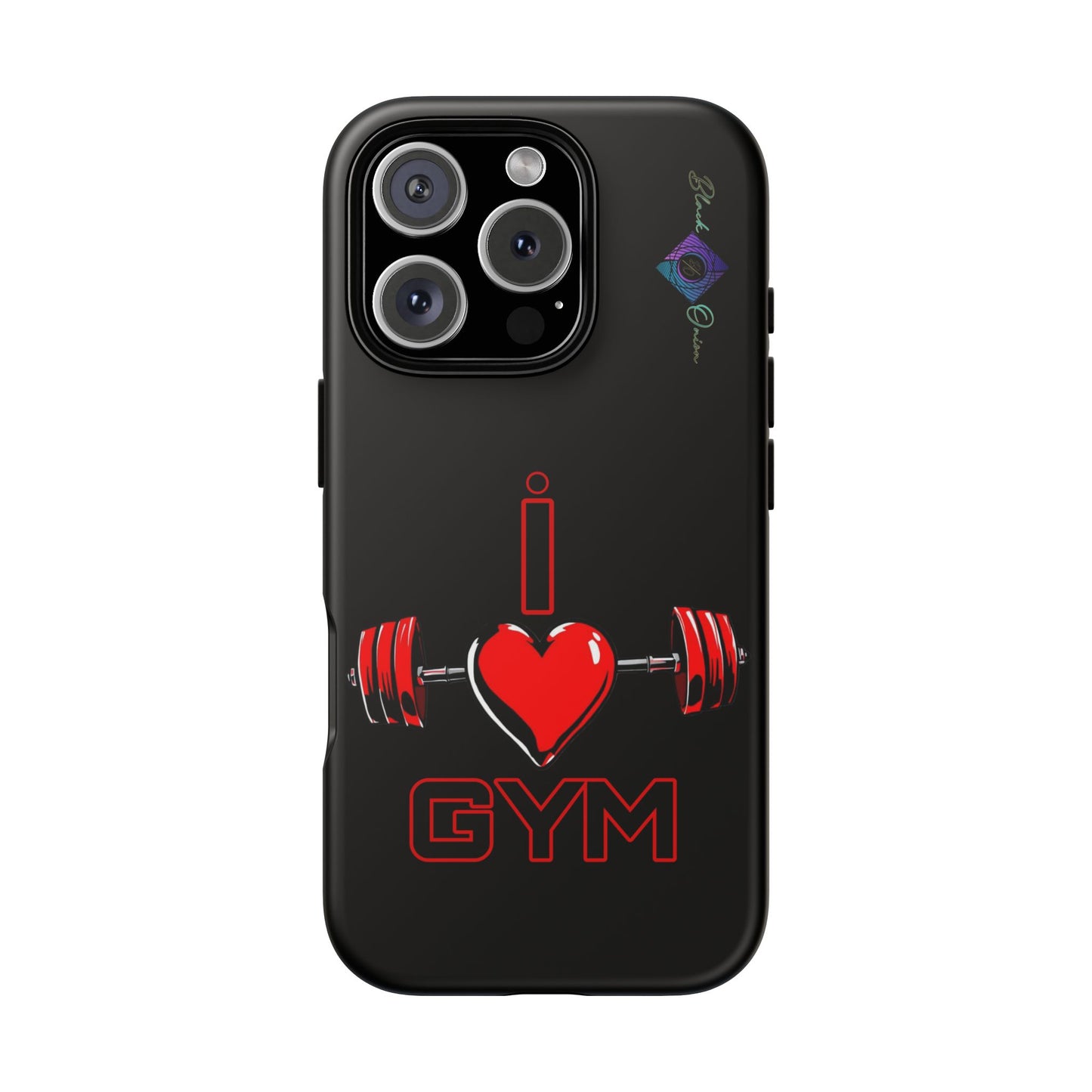 BlackOnion Brand New Phone Case - with Motivational Workout Motif’I Love Gym ‘💪🔥🫵