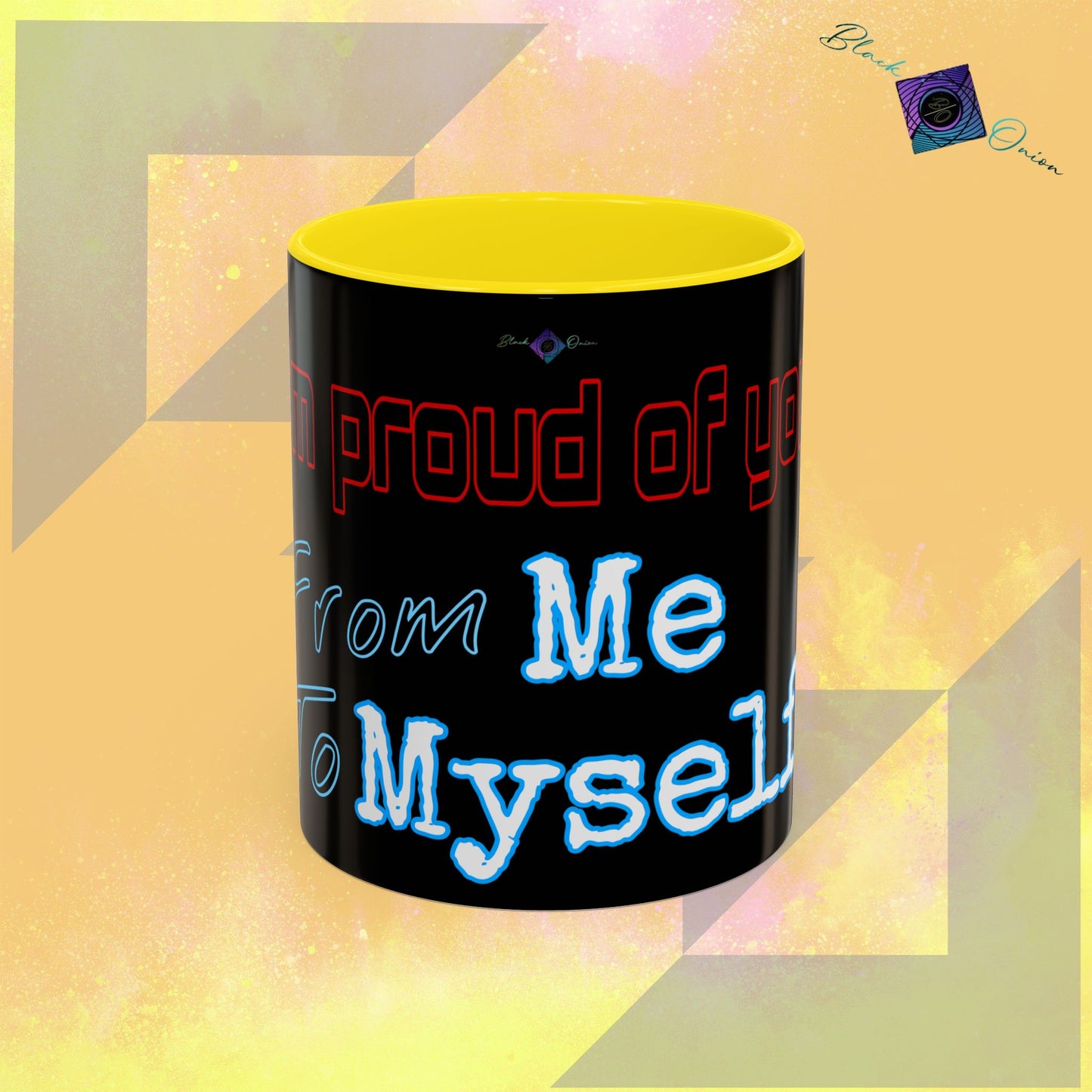 BlackOnion Coffee Mug 2 with Workout Motif ‘ I’m proud of you’🫵🔥💪
