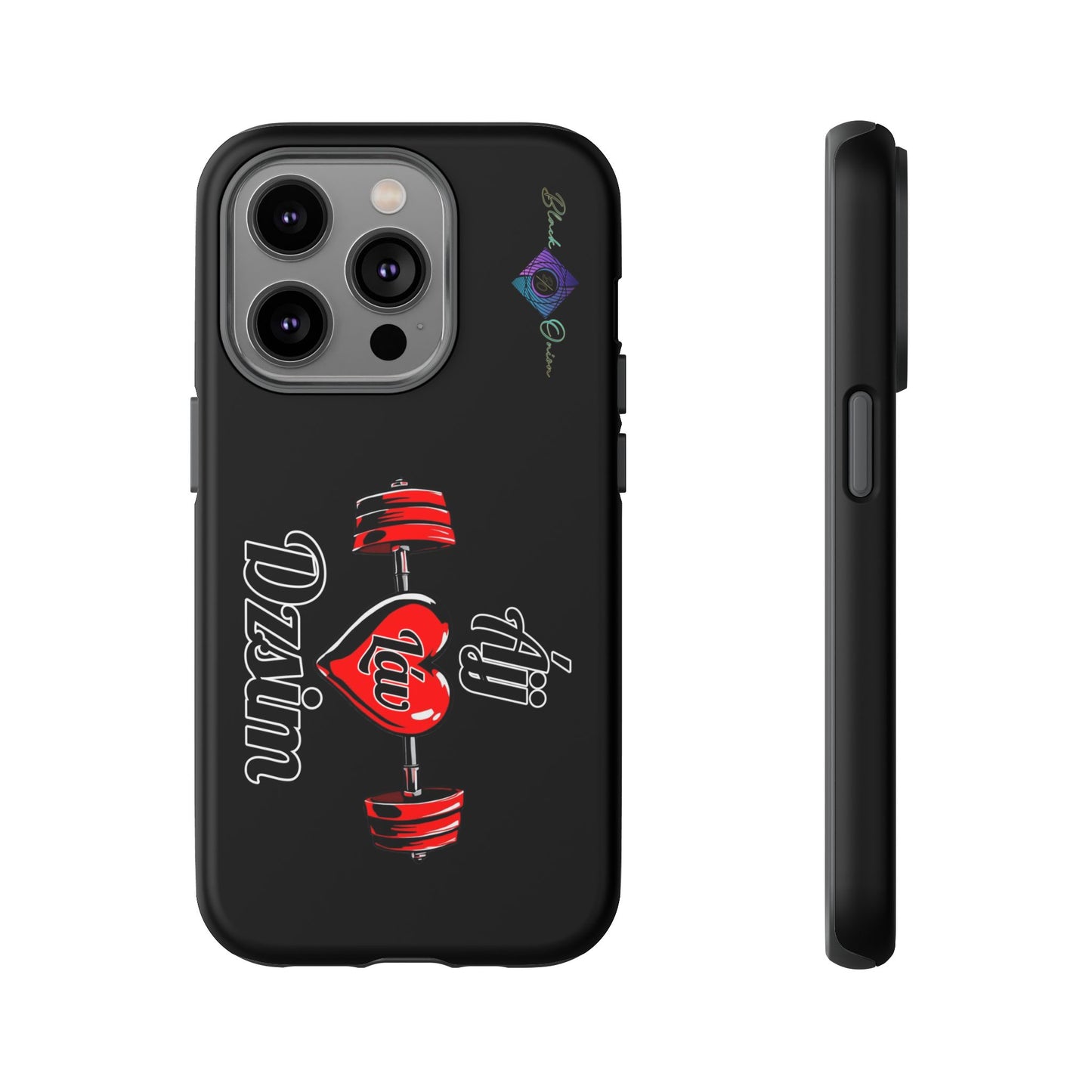 BlackOnion Brand New Phone Case - with Motivational Workout Motif’Ájj Láv Dzsim ‘💪🔥🫵