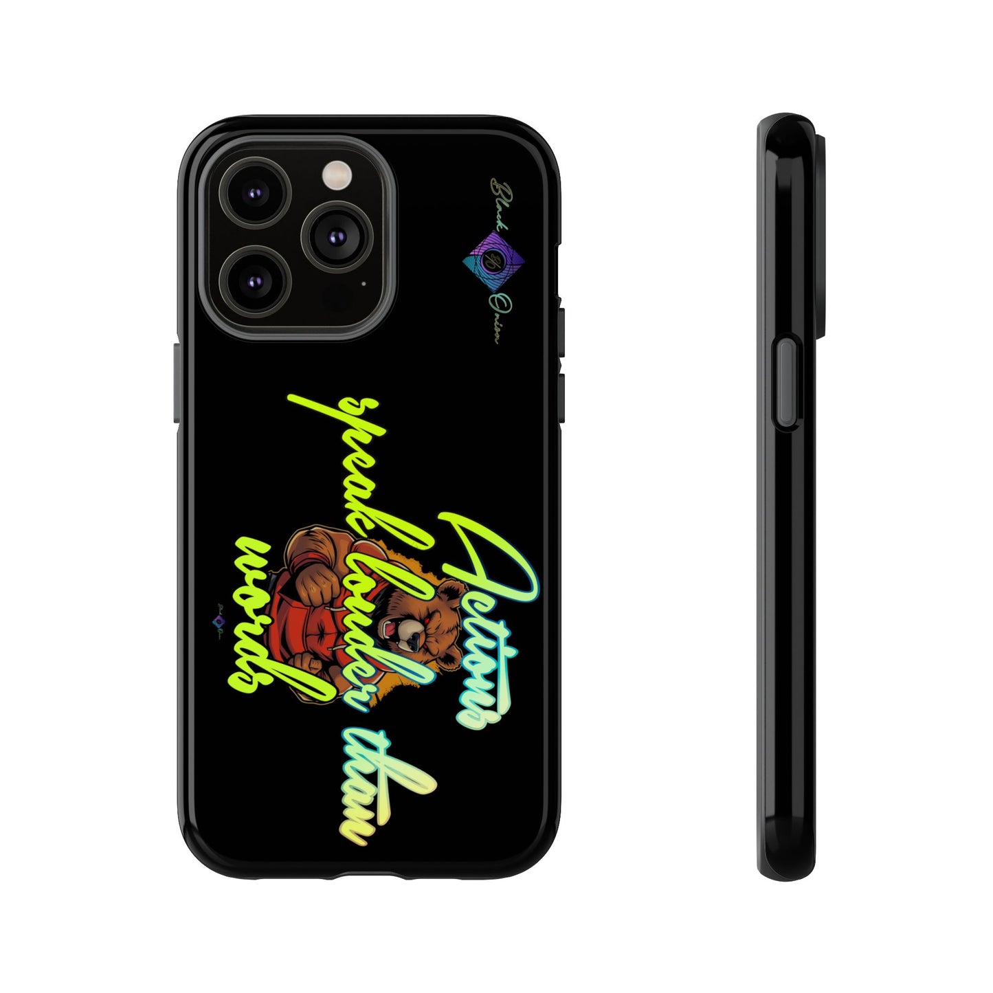 BlackOnion Brand New Phone Case - with Motivational Workout Motif ‘Actions speak lauder ‘💪🔥🫵