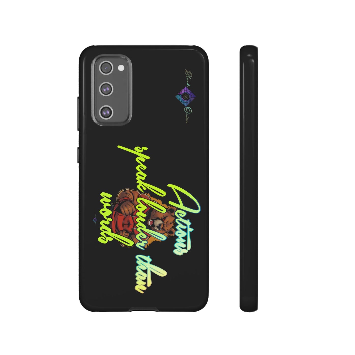 BlackOnion Brand New Phone Case - with Motivational Workout Motif ‘Actions speak lauder ‘💪🔥🫵