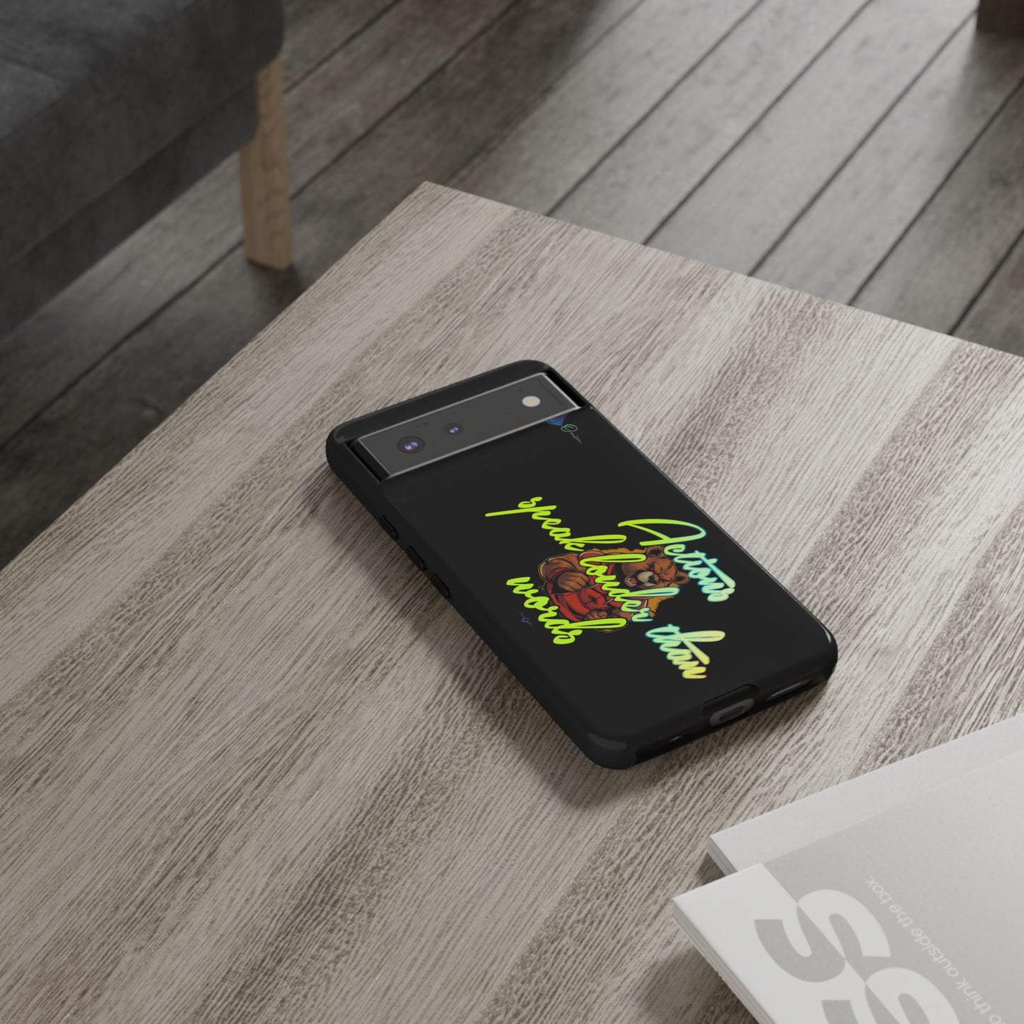 BlackOnion Brand New Phone Case - with Motivational Workout Motif ‘Actions speak lauder ‘💪🔥🫵