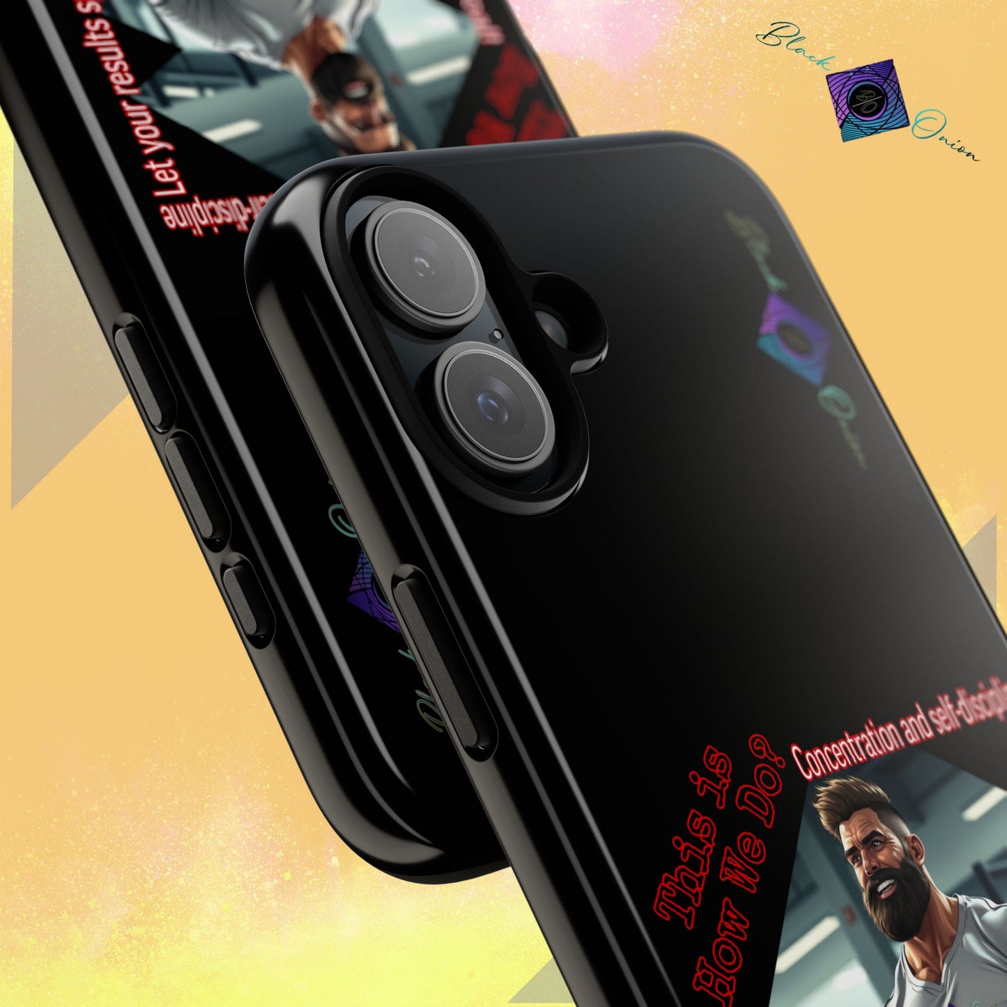 BlackOnion Brand New Phone Case - with Motivational Workout Motif’Unstoppable ‘💪🔥🫵