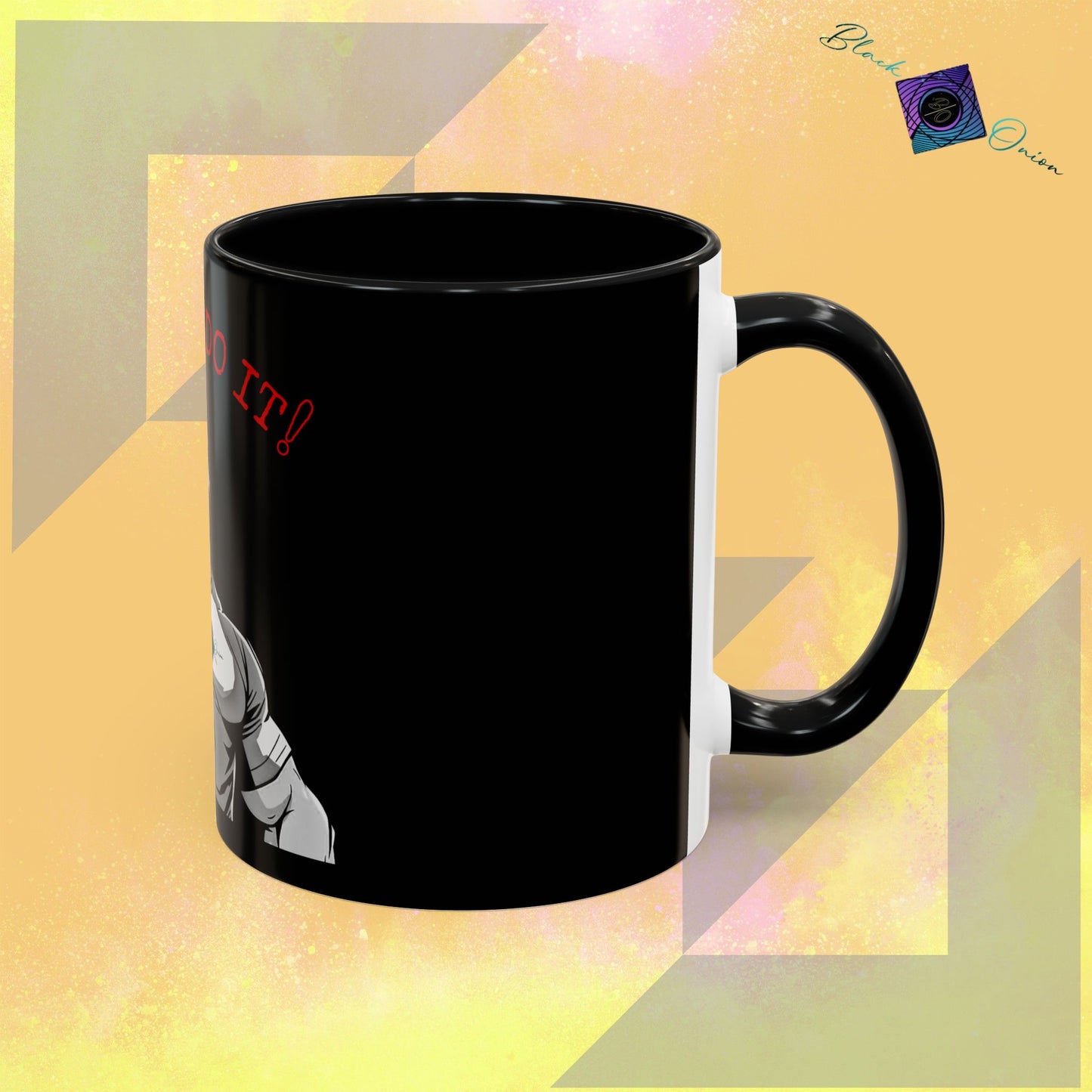 BlackOnion Coffee Mug - 11oz with Workout Motif โI Can Do It โ๐ฅ๐ช๐ซต