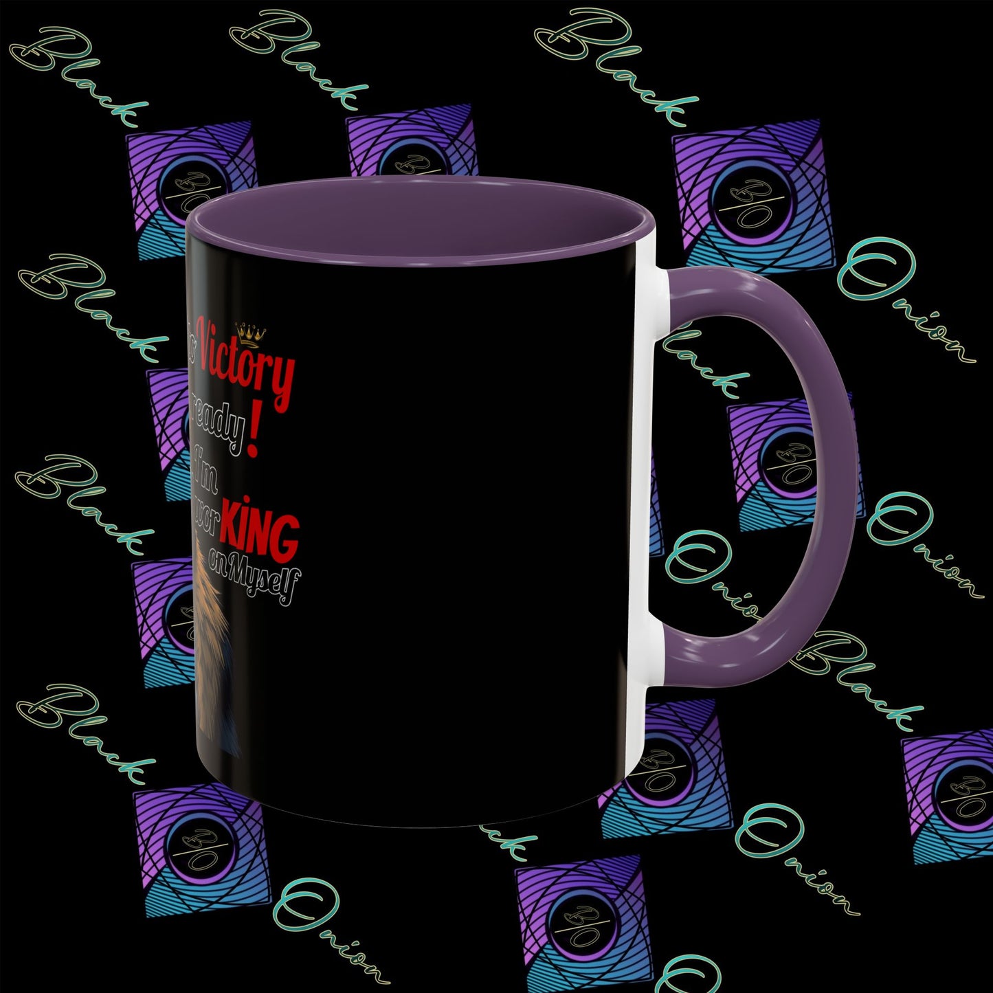 BlackOnion Coffee Mug 2 with Workout Motif ‘Victory V2’🫵🔥💪