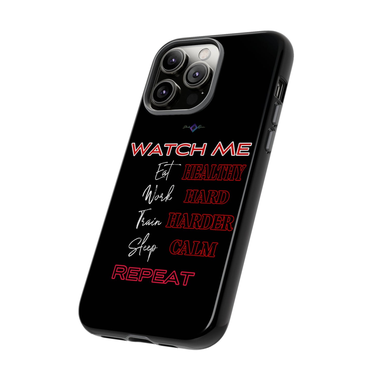 BlackOnion Phone Case -with Motivational Motif 'Watch Me' 💪🔥🫵