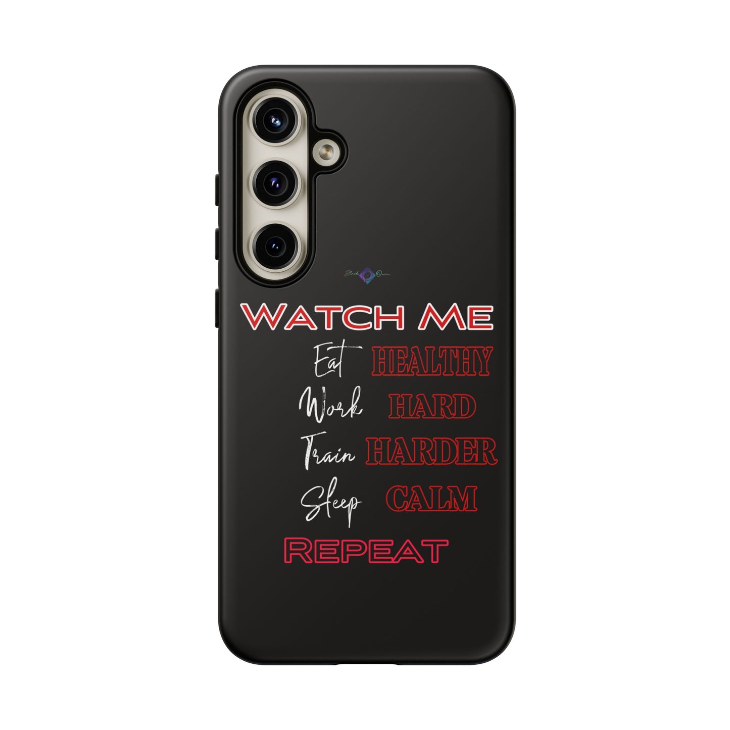 BlackOnion Phone Case -with Motivational Motif 'Watch Me' 💪🔥🫵
