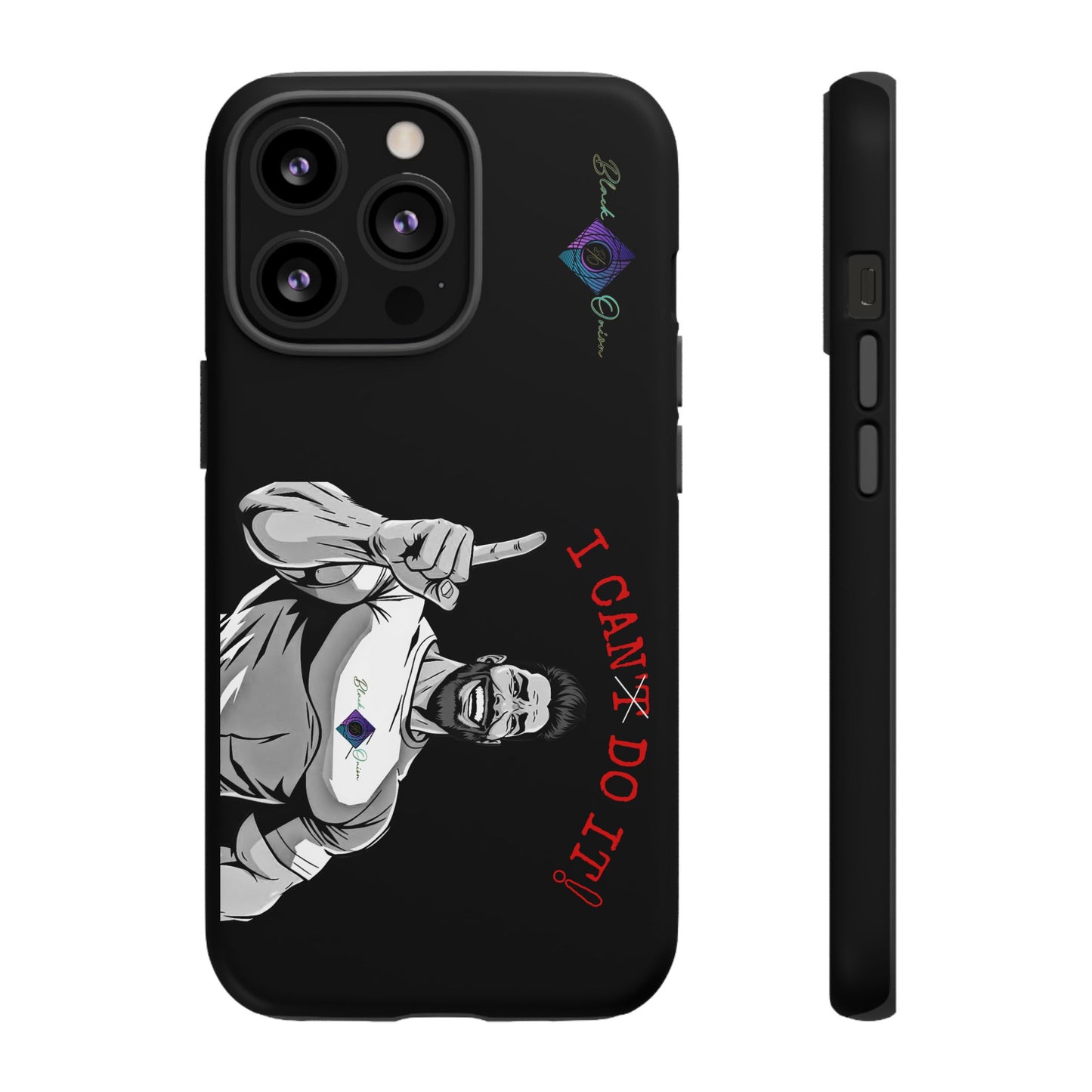 BlackOnion Brand New Phone Case - with Motivational Workout Motif’I Can Do It ‘💪🔥🫵