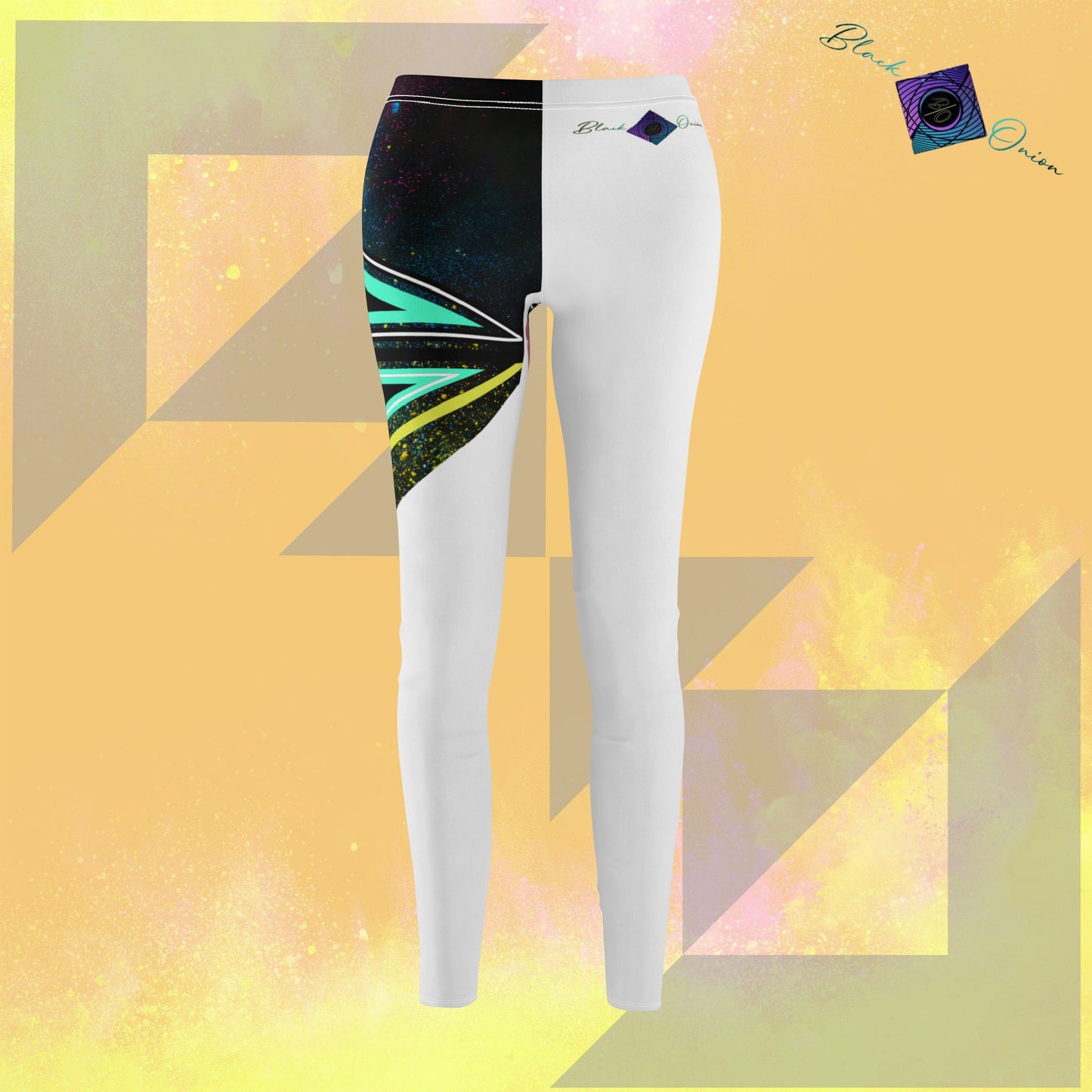 BlackOnion Stylish Women's Mid-rise Casual Leggings with Workout Motif ๐ธ๐โค๏ธ