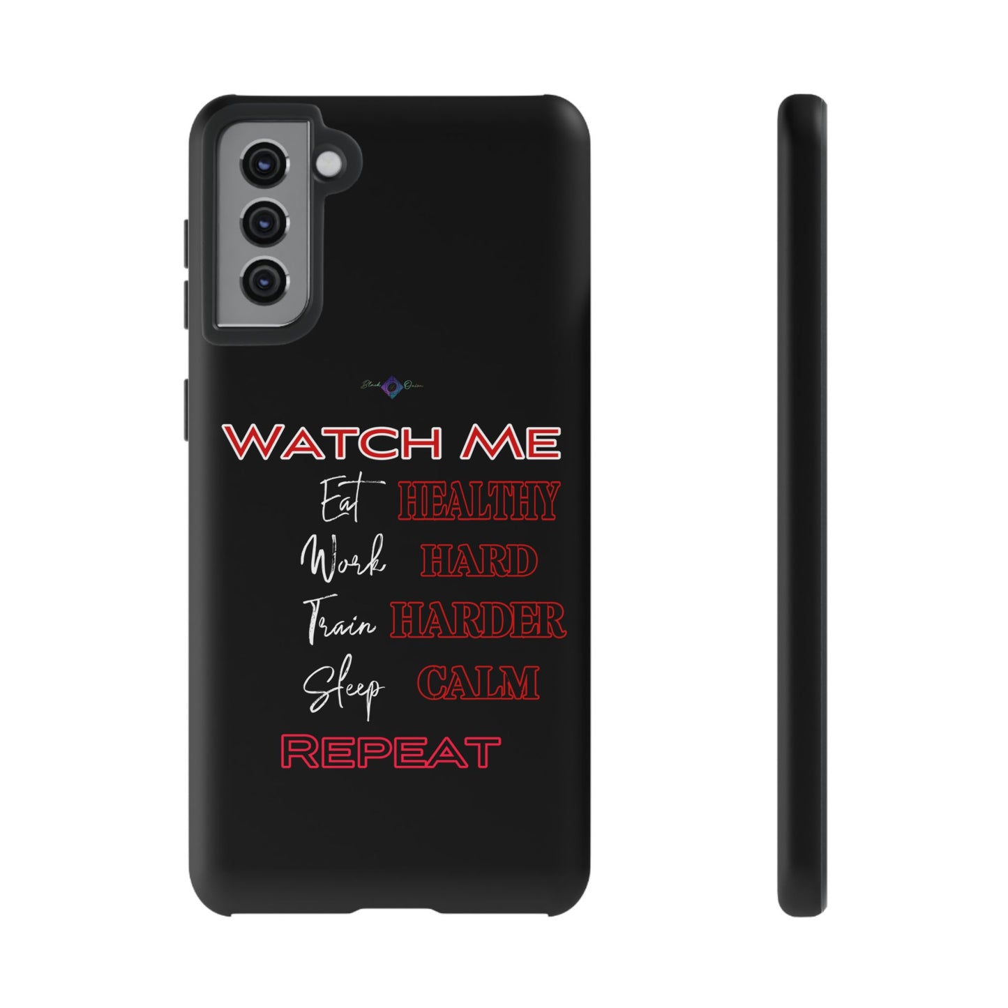 BlackOnion Phone Case -with Motivational Motif 'Watch Me' 💪🔥🫵