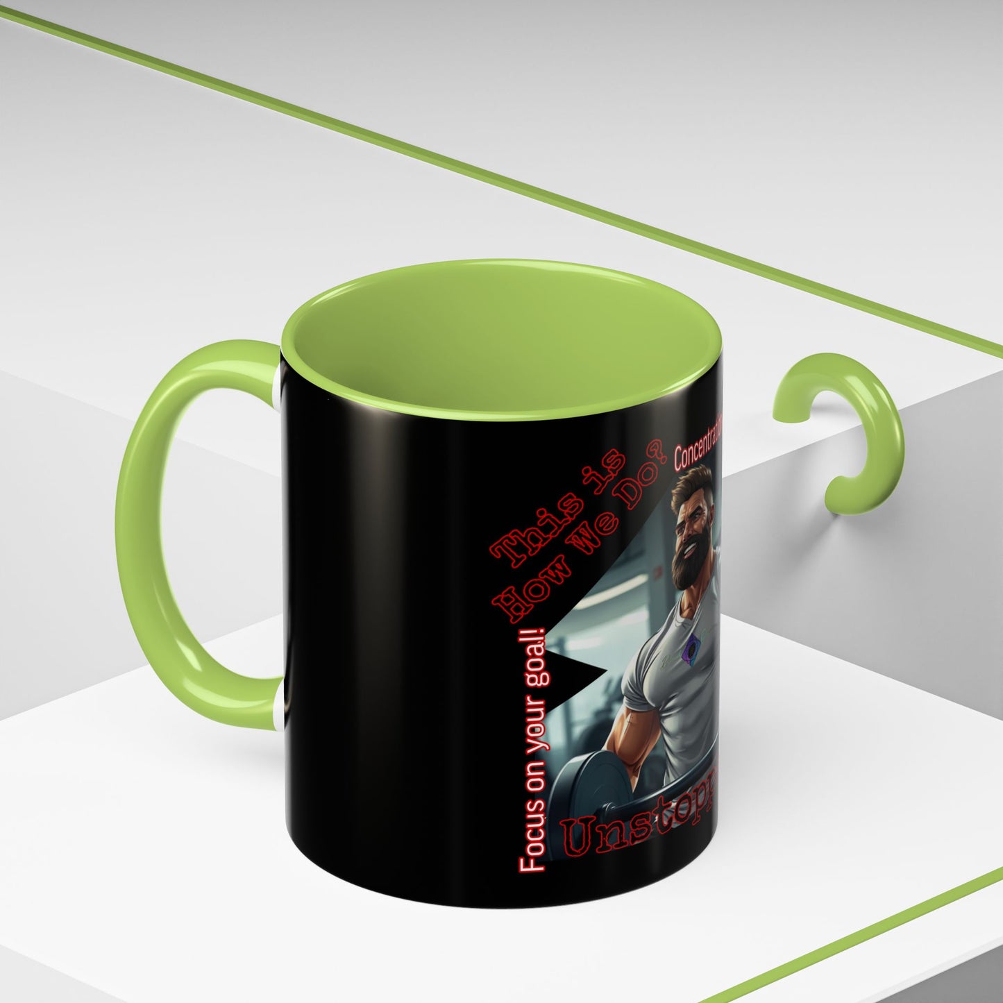 BlackOnion Coffee Mug Serial 2 with Workout Motif ‘Unstoppable’🫵🔥💪