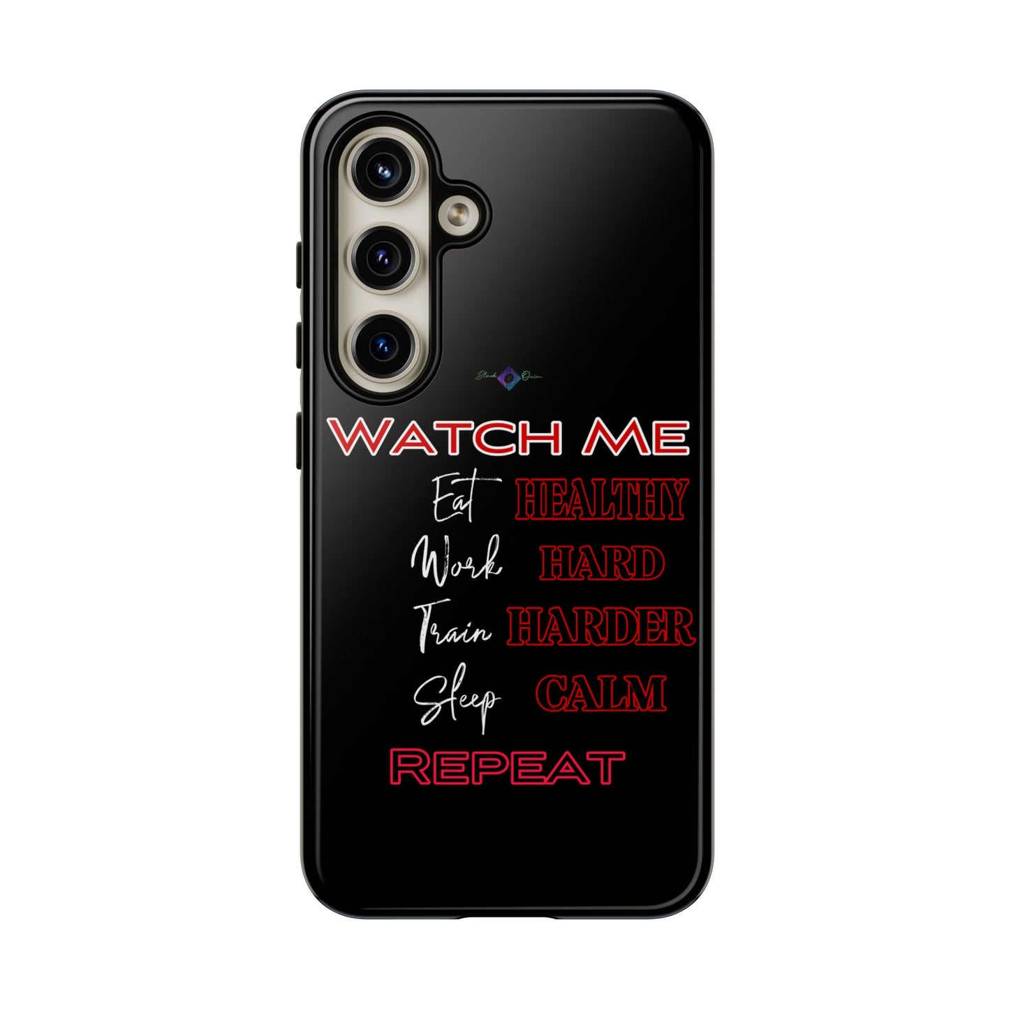 BlackOnion Phone Case -with Motivational Motif 'Watch Me' 💪🔥🫵