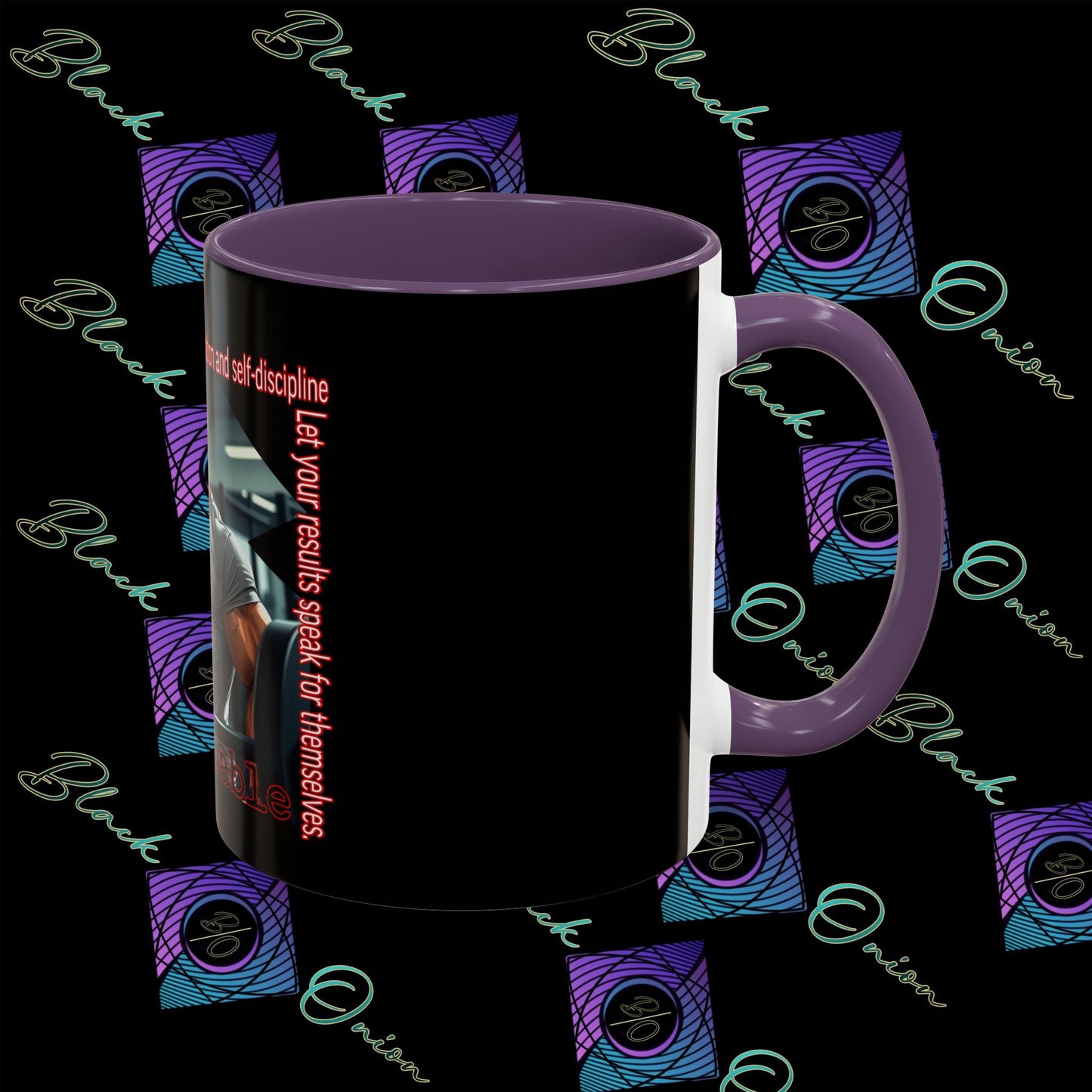 BlackOnion Coffee Mug - 11oz with Workout Motif ‘Unstoppable’🔥💪🫵