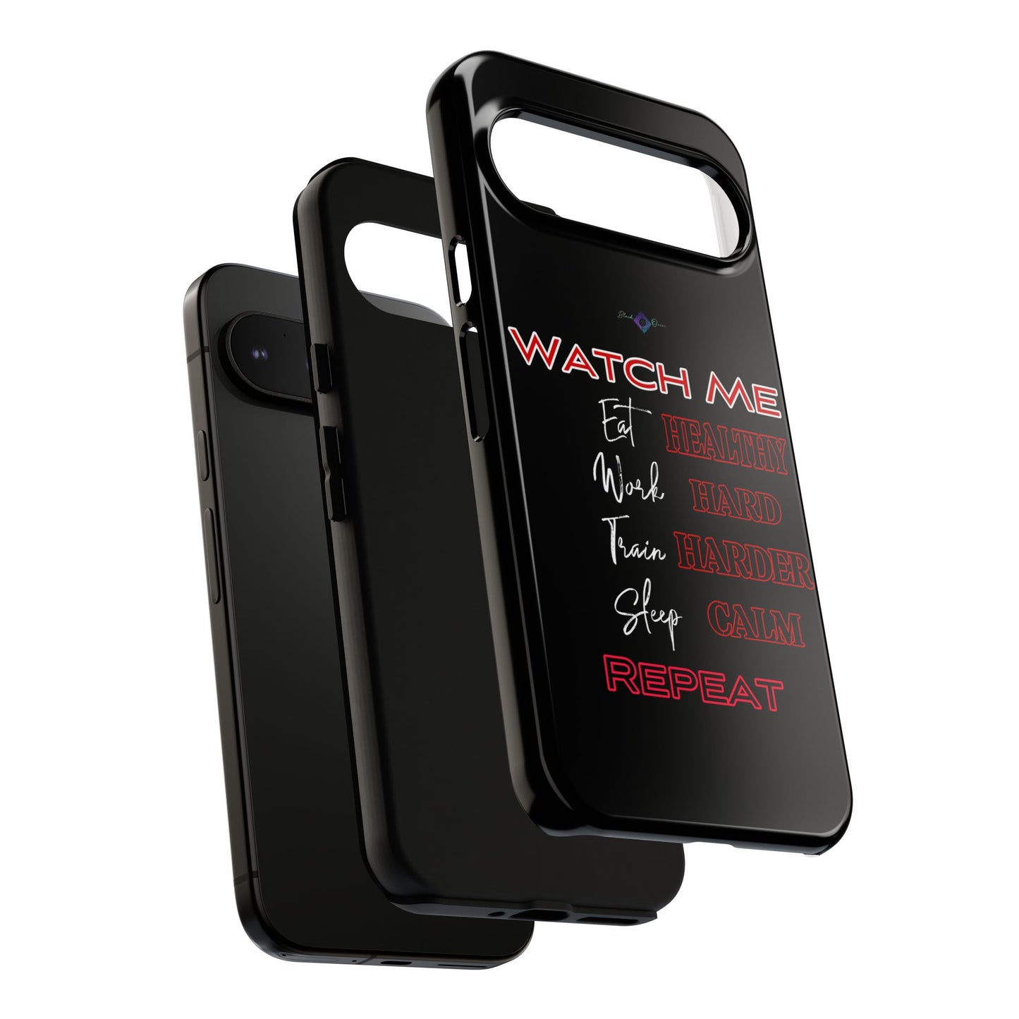 BlackOnion Phone Case -with Motivational Motif 'Watch Me' 💪🔥🫵