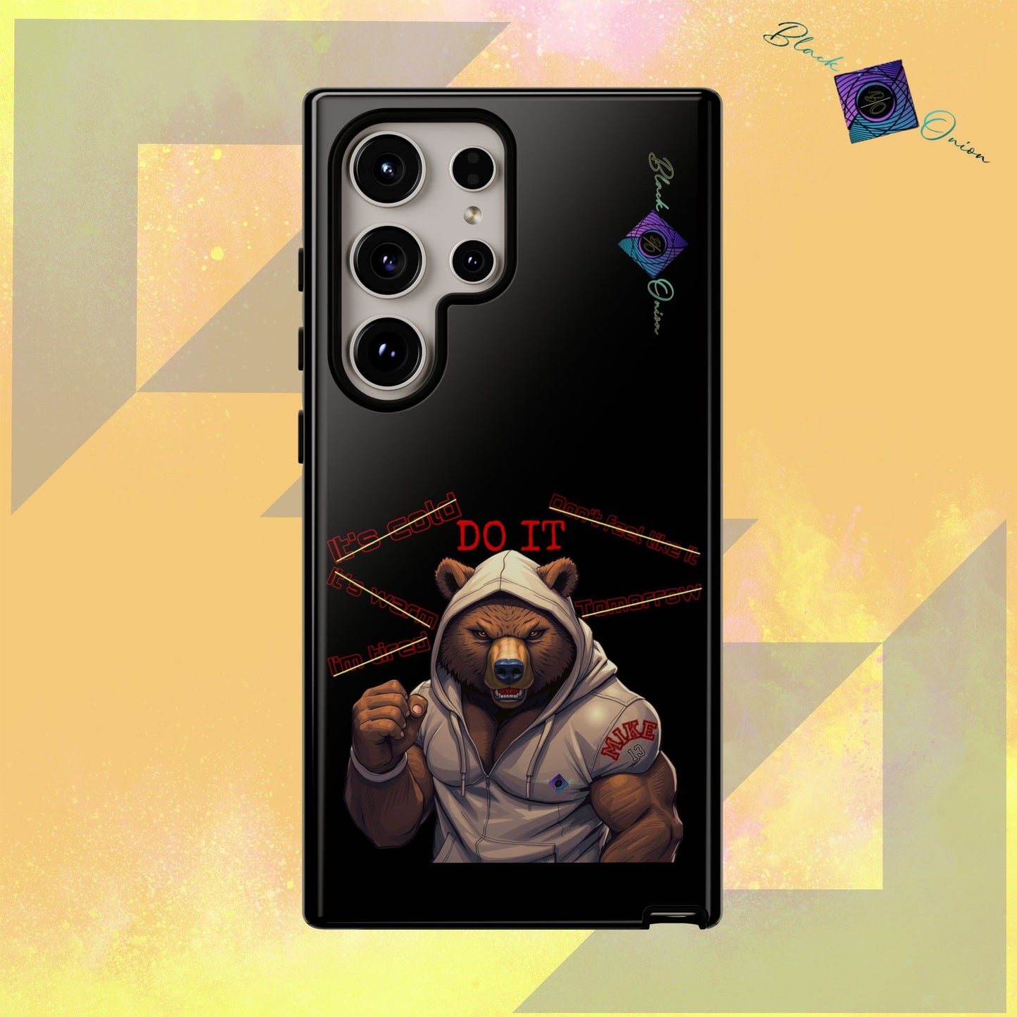 BlackOnion Brand New Phone Case - with Motivational Workout Motif’Do it ‘💪🔥🫵