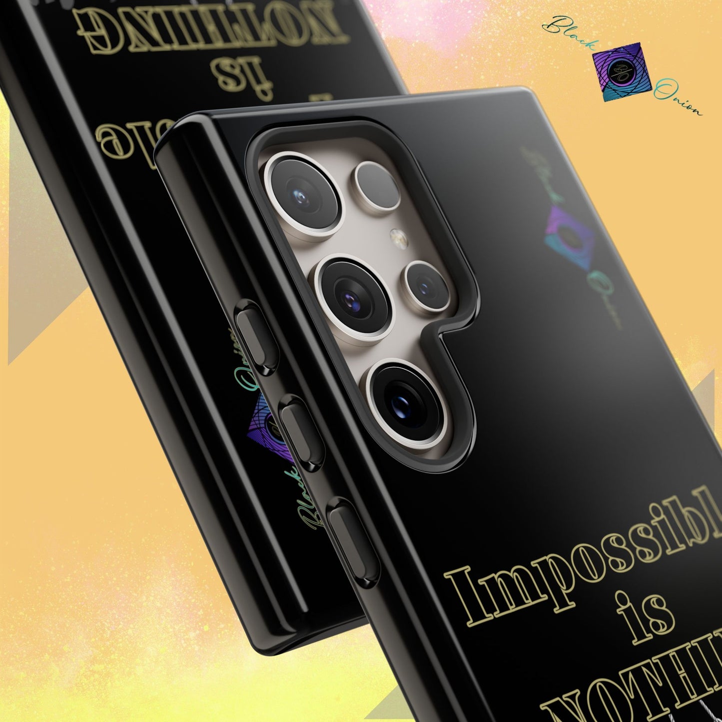 BlackOnion Brand New Phone Case - with Motivational Workout Motif ’Impossible ‘💪🔥🫵