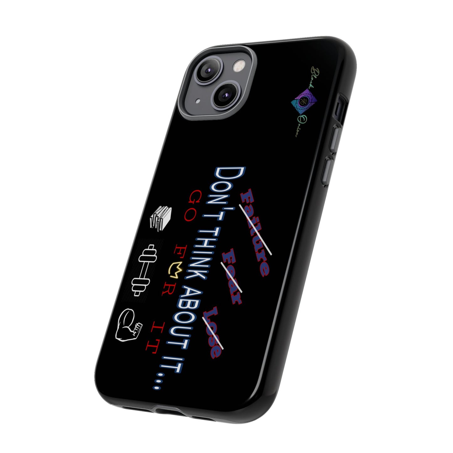BlackOnion Brand New Phone Case - with Motivational Workout Motif’Don’t think ‘💪🔥🫵