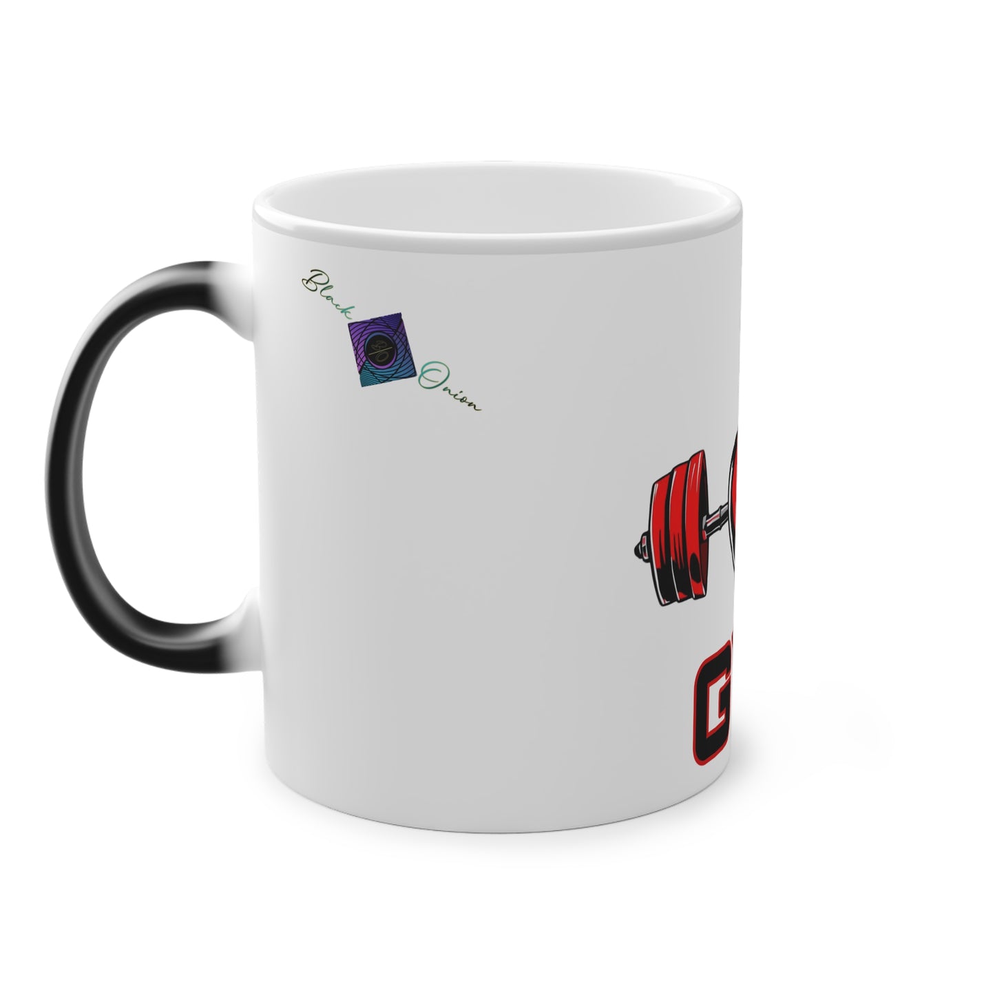 BlackOnion Color Changing Mug with Workout Motif ‘I Love Gym’ 💪🔥🫵