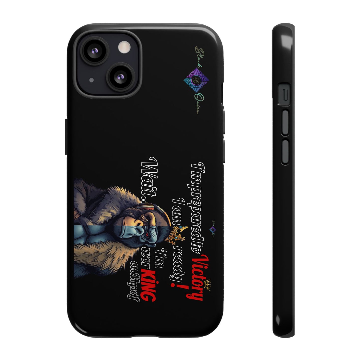 BlackOnion Brand New Phone Case - with Motivational Workout Motif’Victory 👑‘💪🔥🫵
