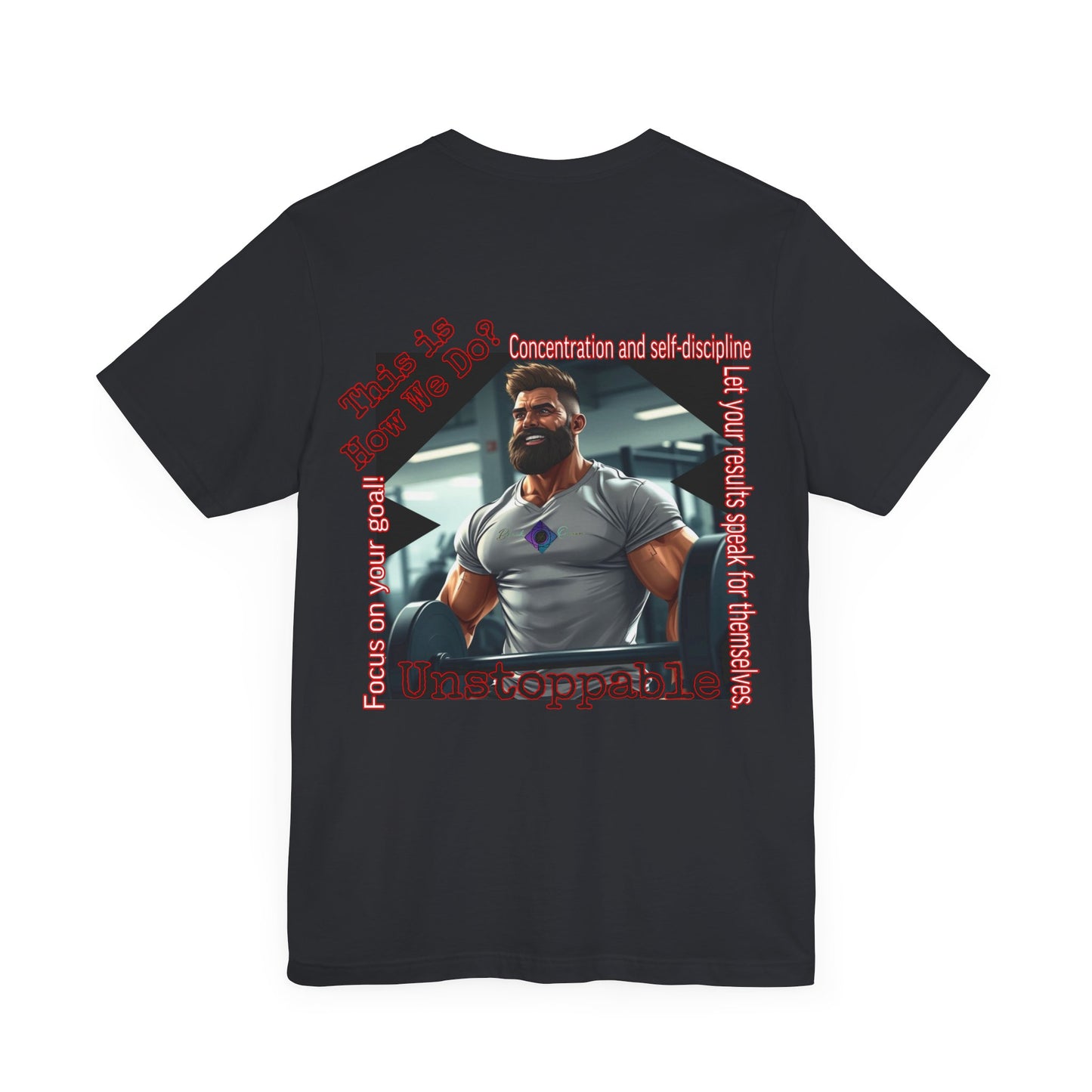 BlackOnion T-Shirt with Workout Motif “Unstoppable “💪🔥🫵