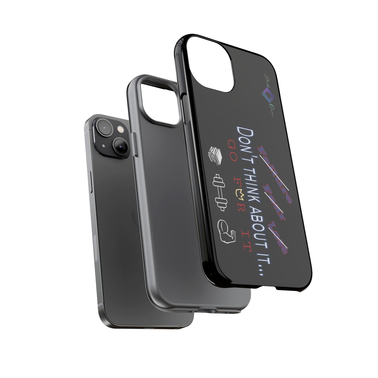 BlackOnion Brand New Phone Case - with Motivational Workout Motif’Don’t think ‘💪🔥🫵