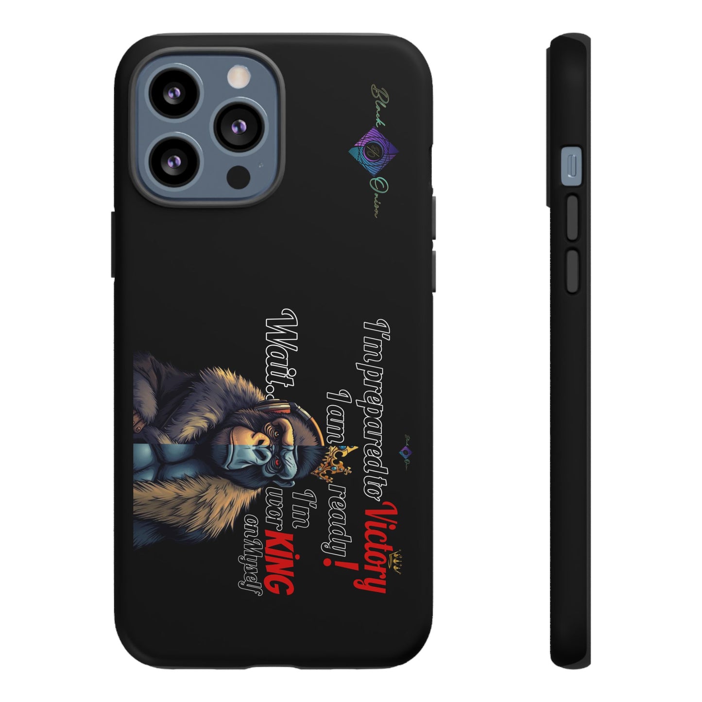 BlackOnion Brand New Phone Case - with Motivational Workout Motif’Victory 👑‘💪🔥🫵