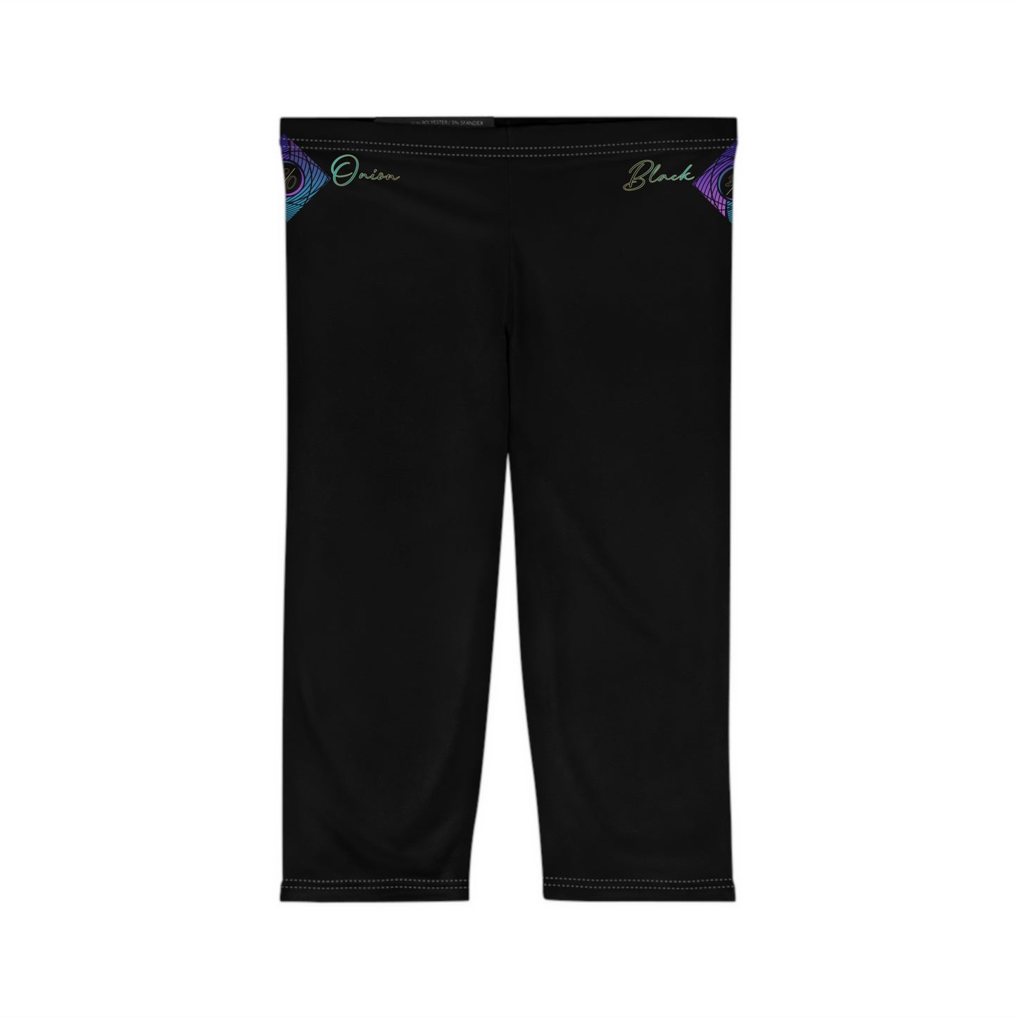 BlackOnion Comfortable Women’s Capri Leggings with Workout Design