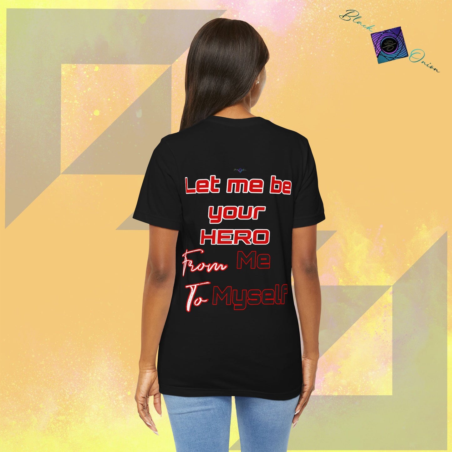 BlackOnion T-Shirt with Workout Motif “Let me be your Hero” 🫵🔥💪