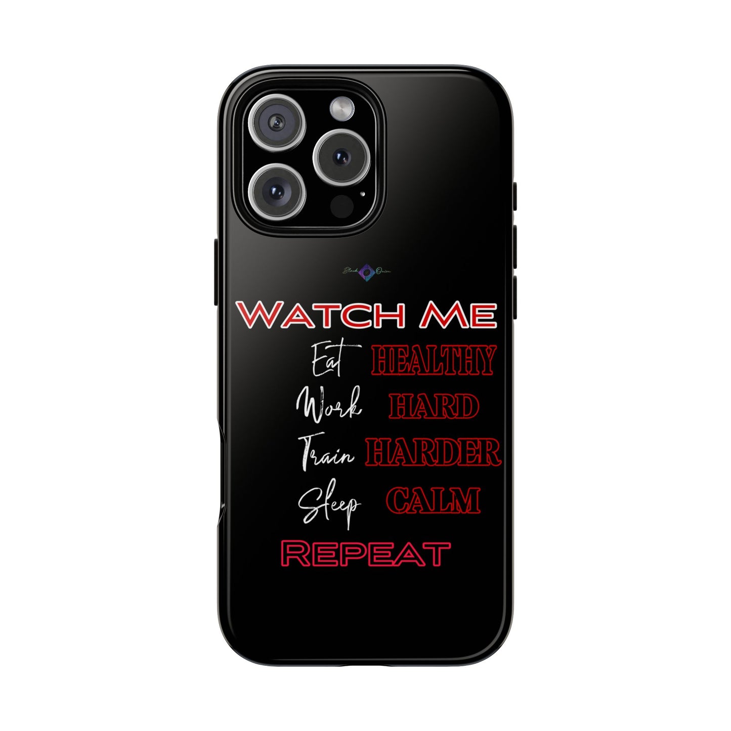 BlackOnion Phone Case -with Motivational Motif 'Watch Me' 💪🔥🫵
