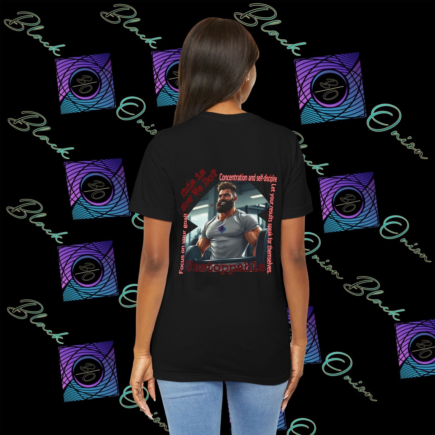 BlackOnion 'Unstoppable' T-Shirt with Workout Motif ๐ช๐ฅ