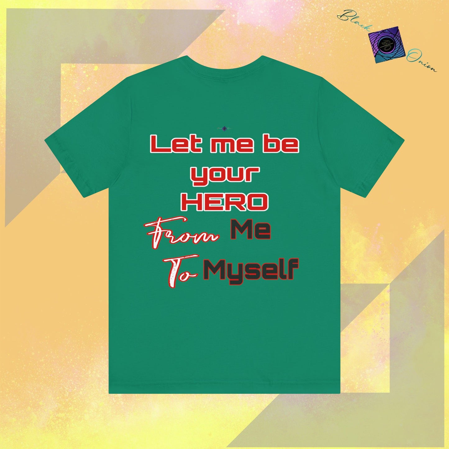 BlackOnion T-Shirt with Workout Motif “Let me be your Hero” 🫵🔥💪