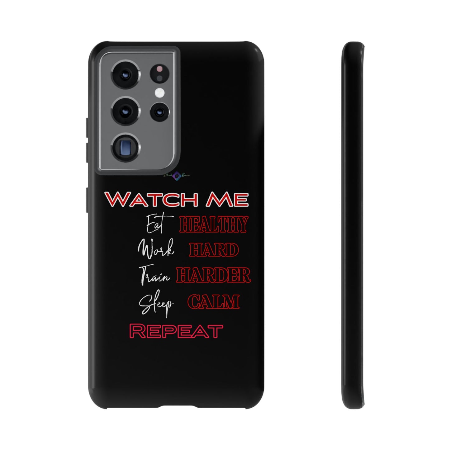 BlackOnion Phone Case -with Motivational Motif 'Watch Me' 💪🔥🫵