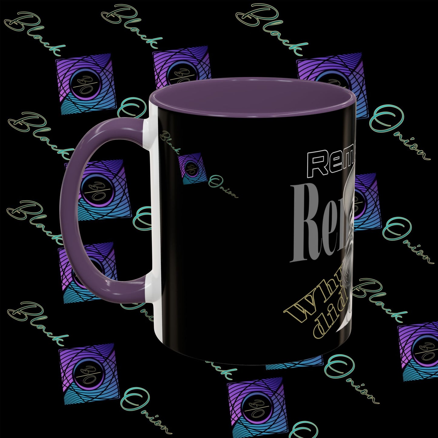 BlackOnion Coffee Mug - 11oz with Workout Motif ‘Remember ’🔥💪🫵