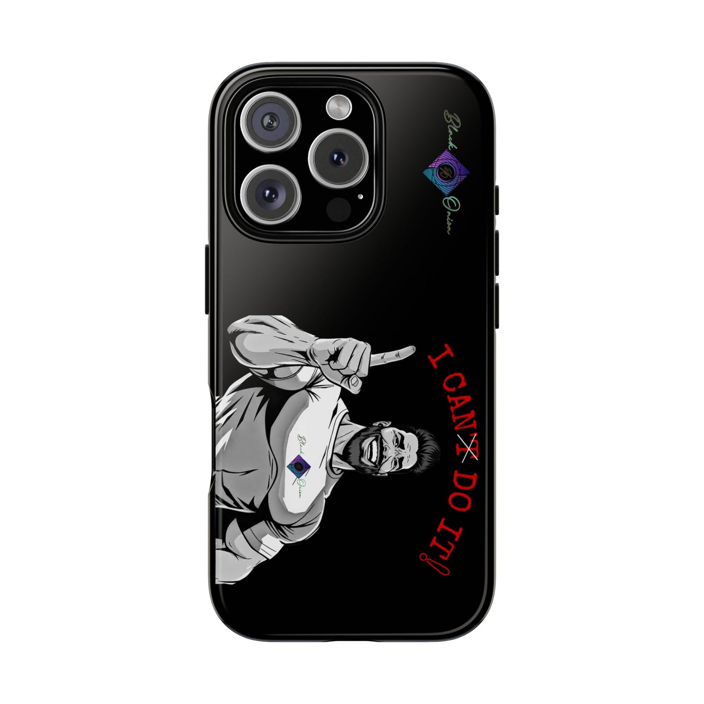 BlackOnion Brand New Phone Case - with Motivational Workout Motif’I Can Do It ‘💪🔥🫵