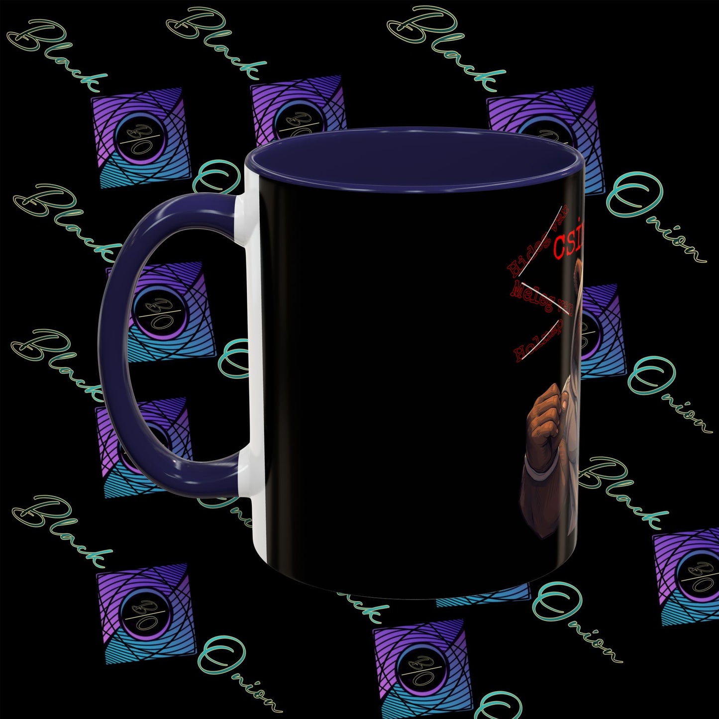 BlackOnion Coffee Mug - 11oz with Workout Motif ‘Mike 13 V2 ’🔥💪🫵