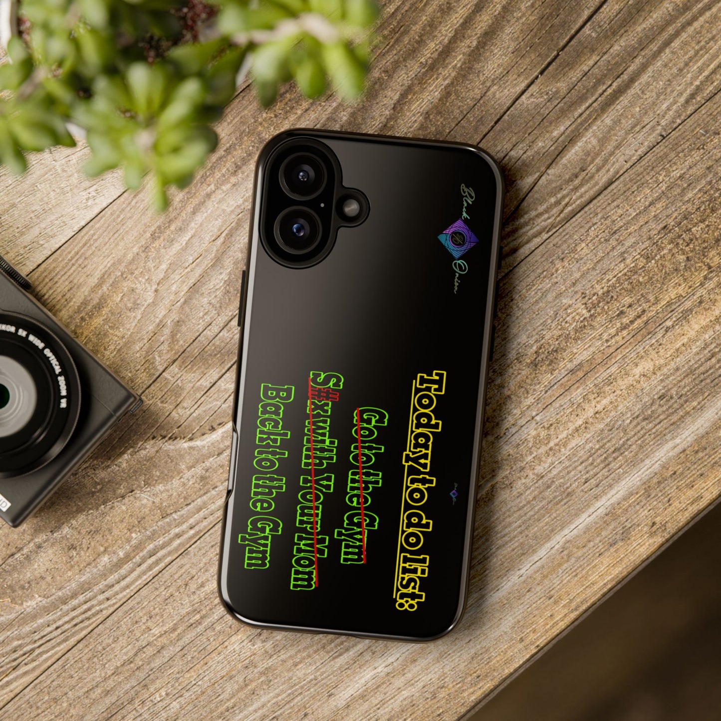BlackOnion Brand New Phone Case - with Motivational Workout Motif’Today To Do List V2 ‘💪🔥🫵