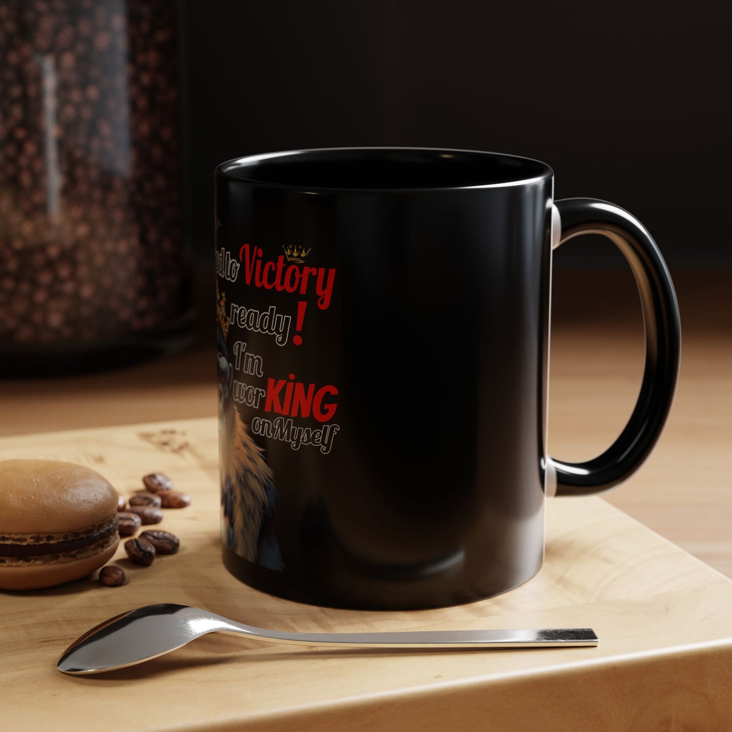 BlackOnion Coffee Mug 2 with Workout Motif ‘Victory V2’🫵🔥💪