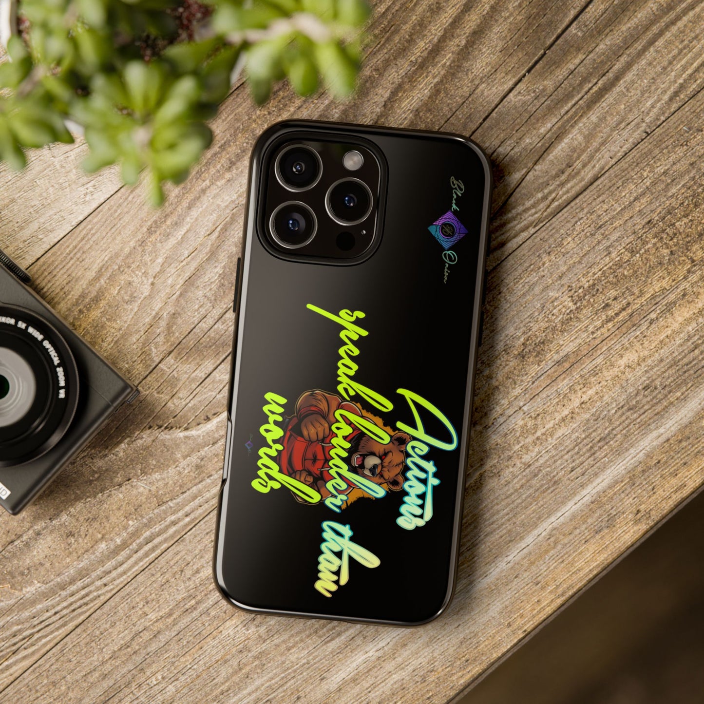 BlackOnion Brand New Phone Case - with Motivational Workout Motif ‘Actions speak lauder ‘💪🔥🫵