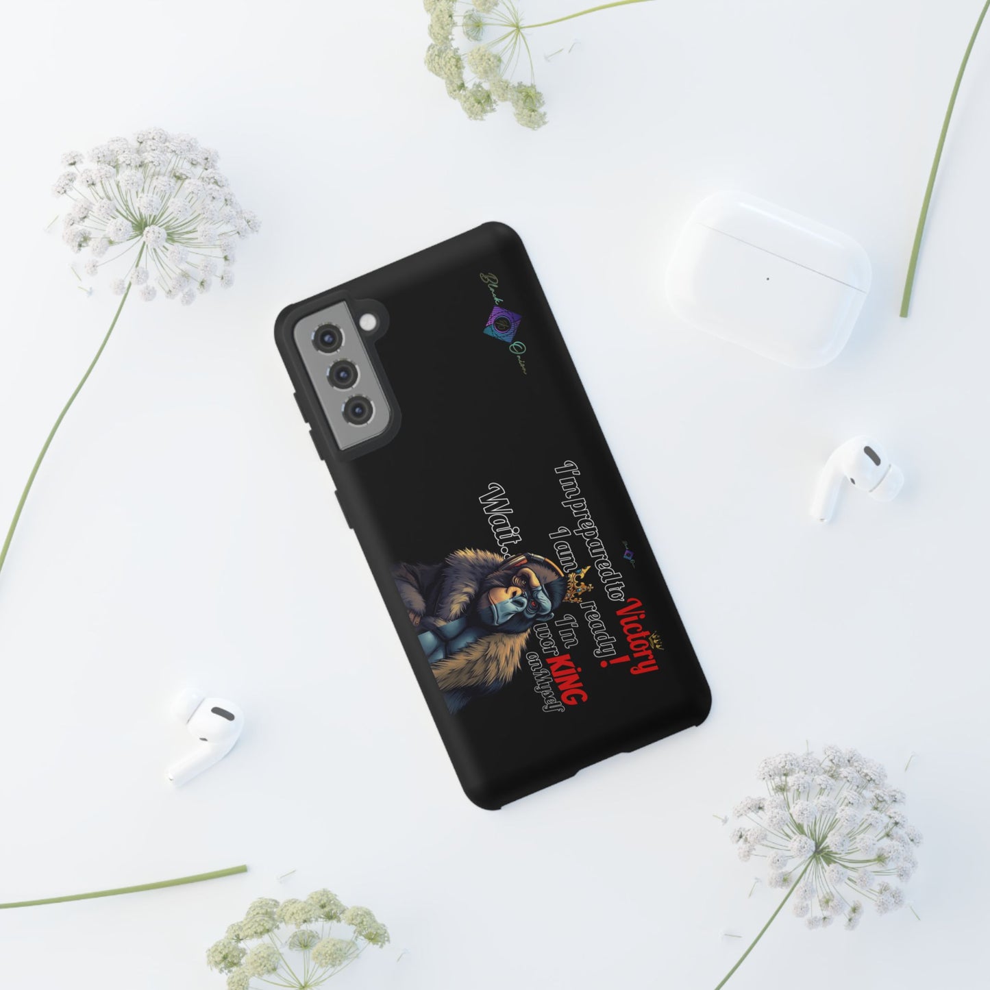 BlackOnion Brand New Phone Case - with Motivational Workout Motif’Victory 👑‘💪🔥🫵
