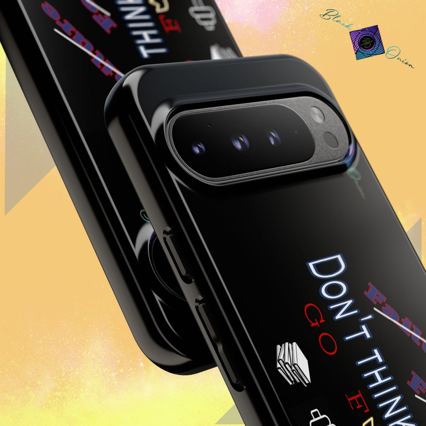 BlackOnion Brand New Phone Case - with Motivational Workout Motif’Don’t think ‘💪🔥🫵