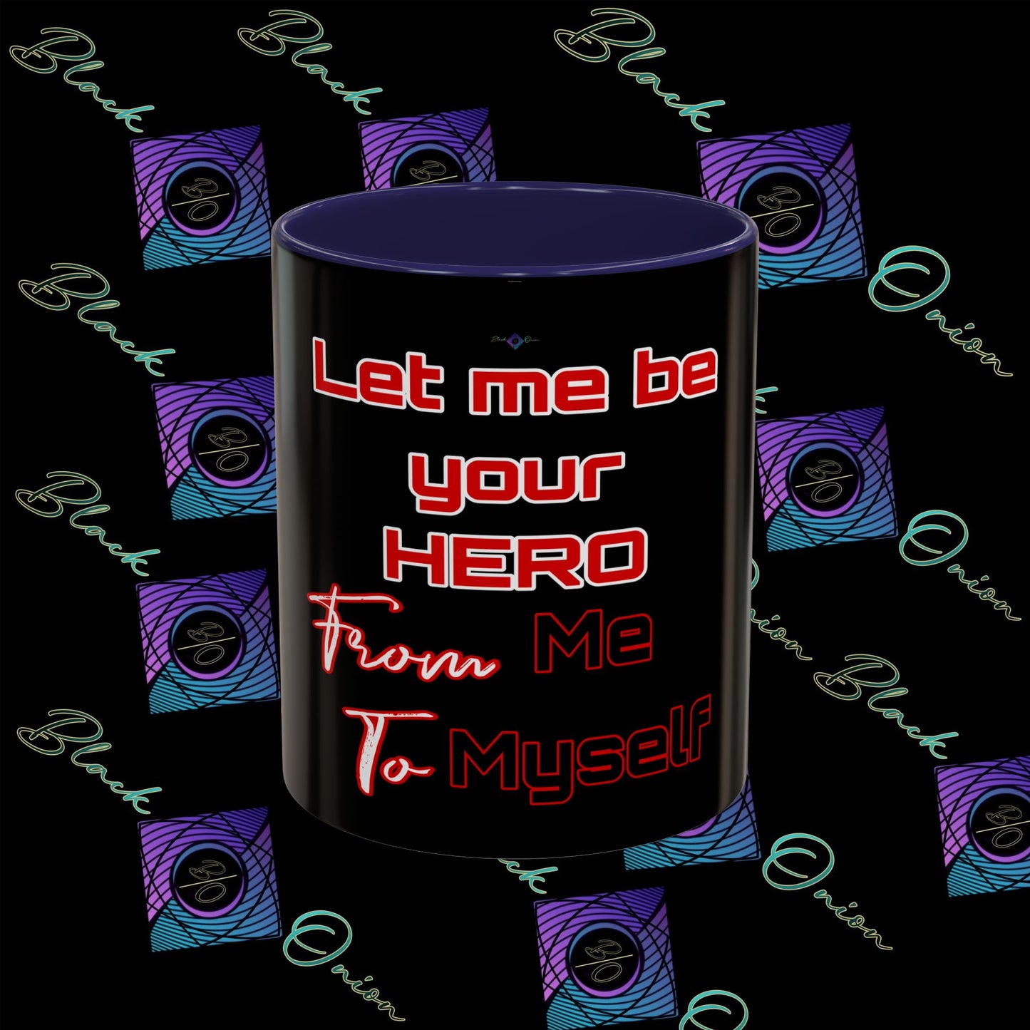 BlackOnion Coffee Mug Serial 2 with Workout Motif ‘Let me be your Hero’🫵🔥💪