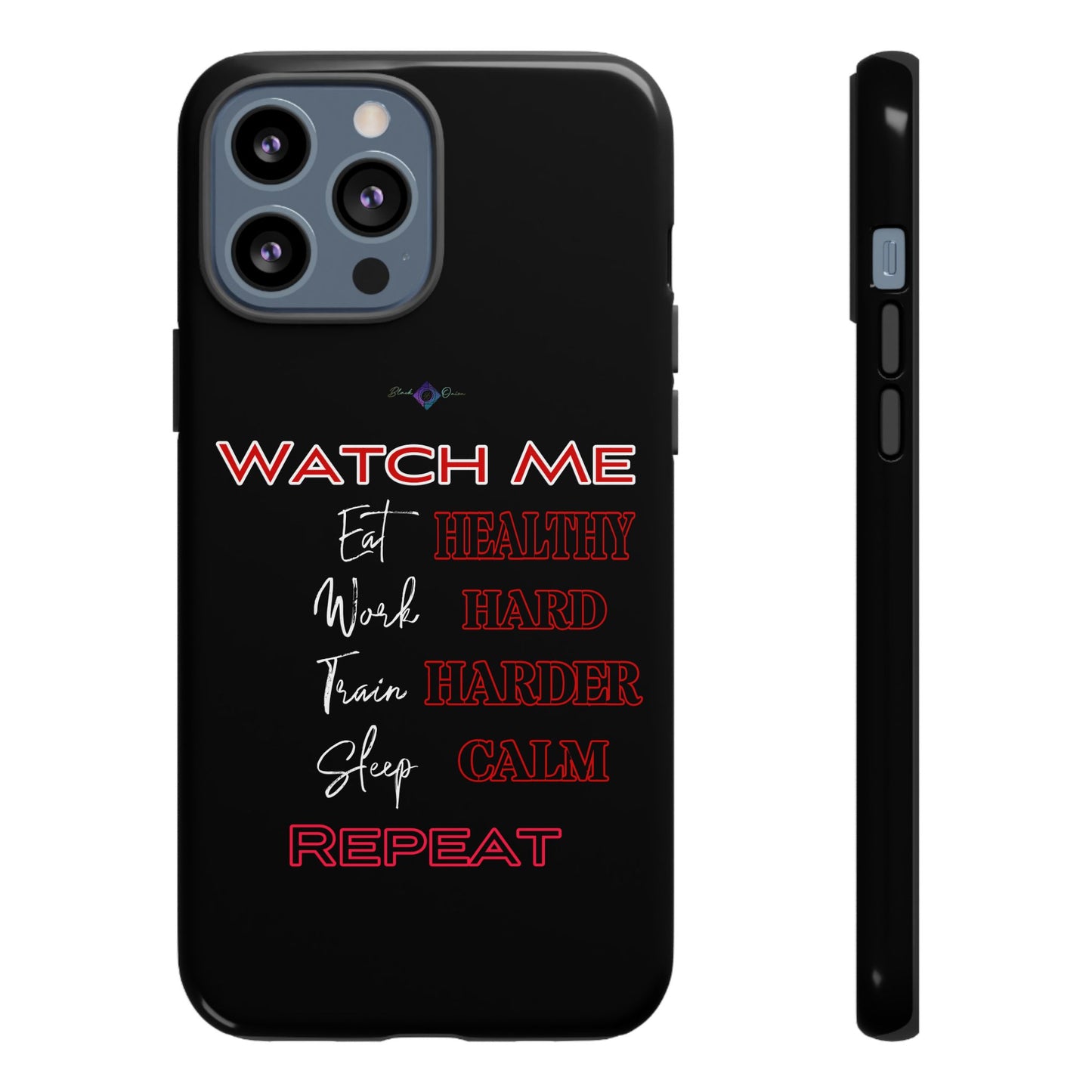 BlackOnion Phone Case -with Motivational Motif 'Watch Me' 💪🔥🫵